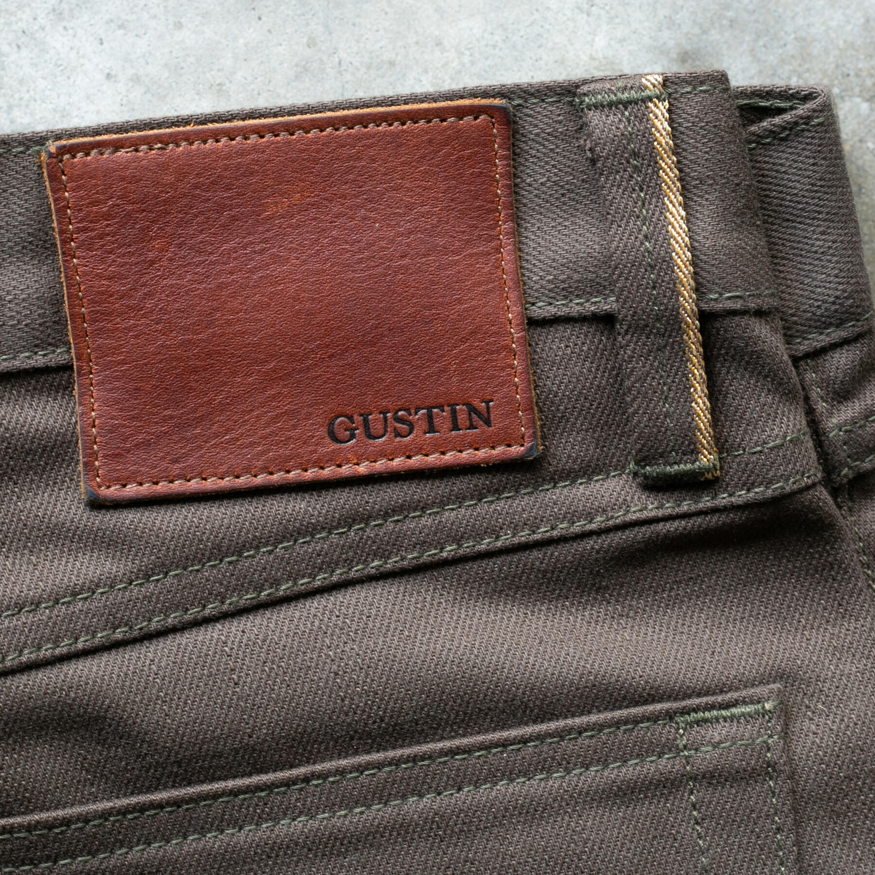 gustin #567 vintage army selvedge