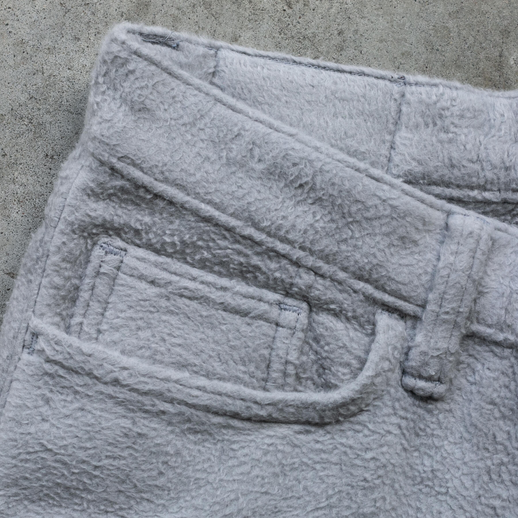 gustin #433 japan monster fleece 5 pocket - stone