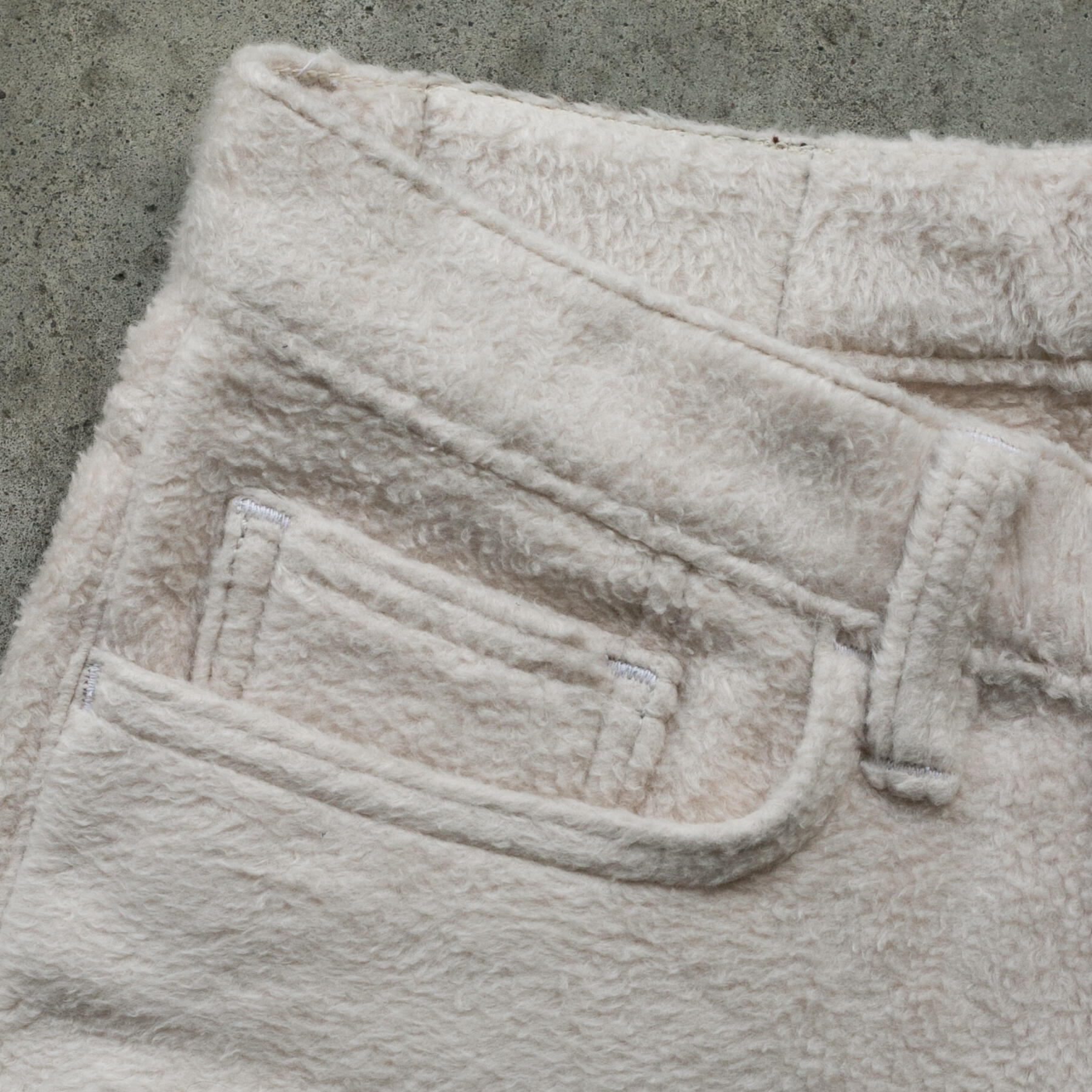gustin #432 japan monster fleece 5 pocket - natural
