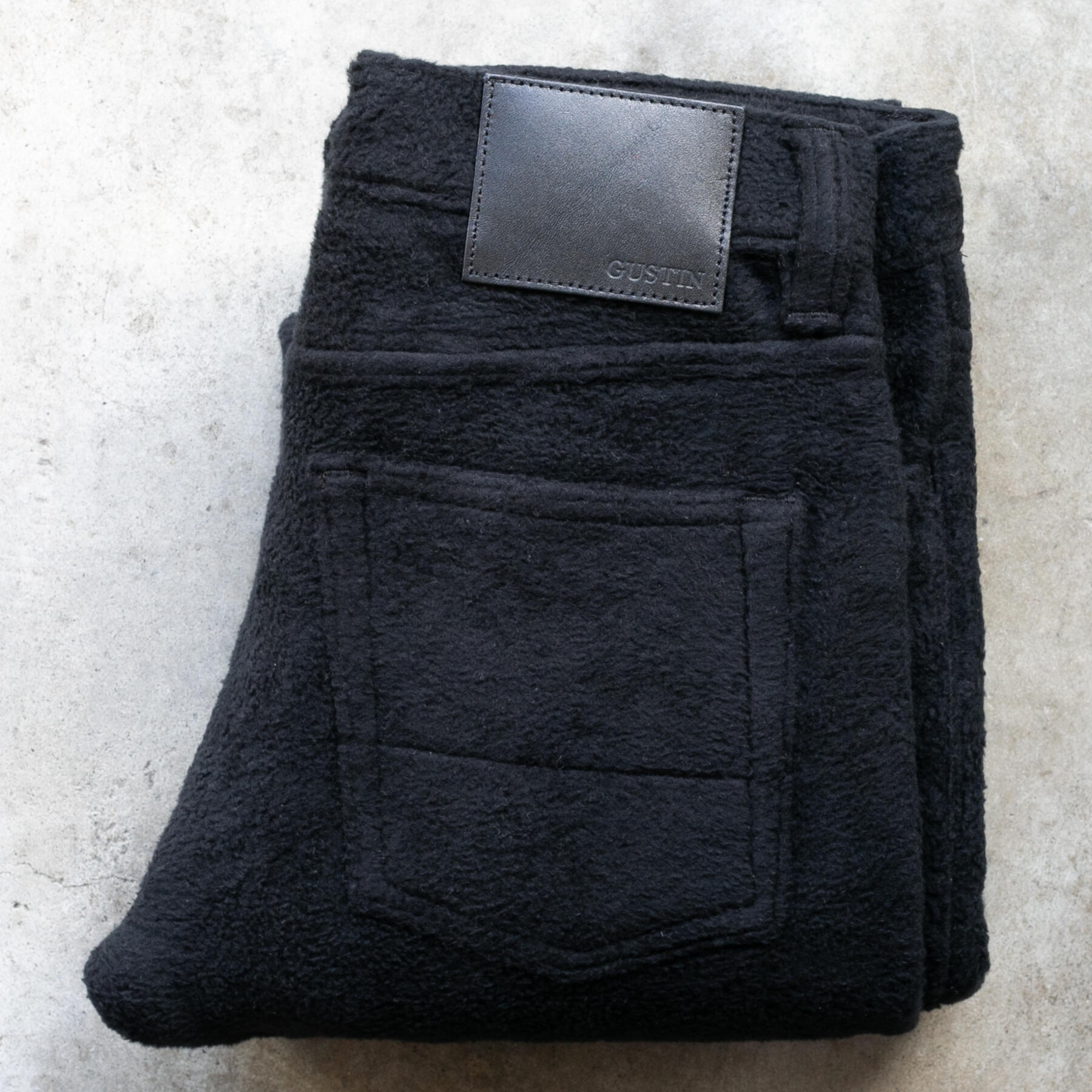 gustin #431 japan monster fleece 5 pocket - black