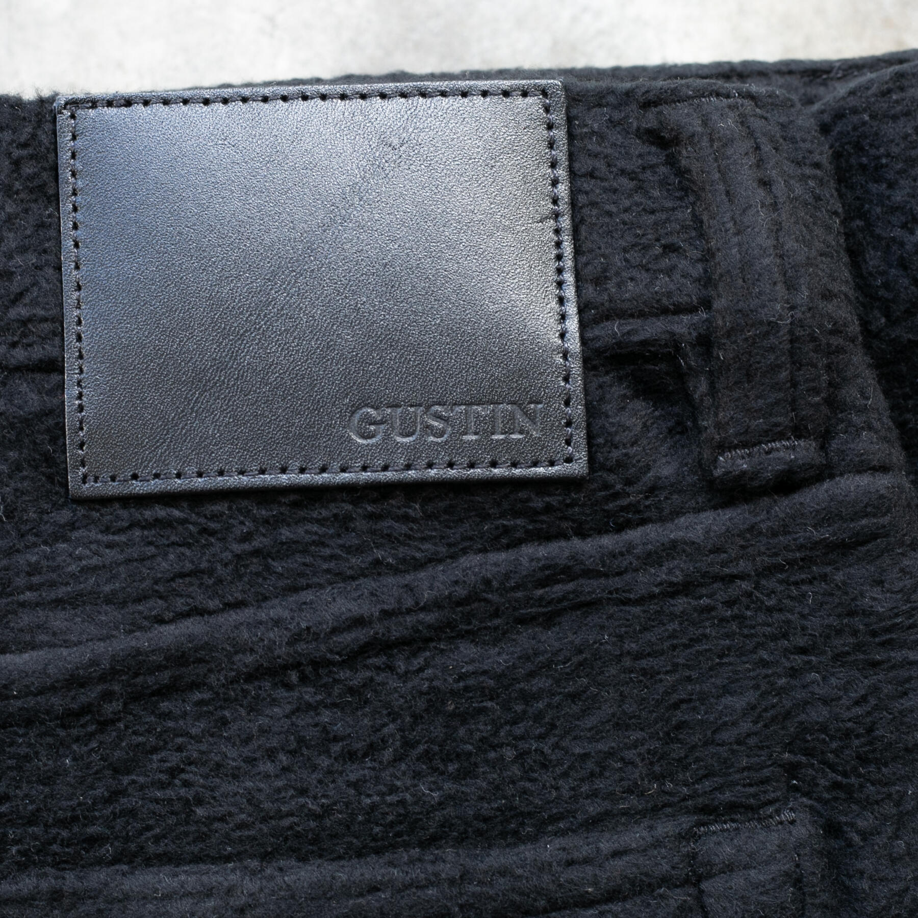 gustin #431 japan monster fleece 5 pocket - black