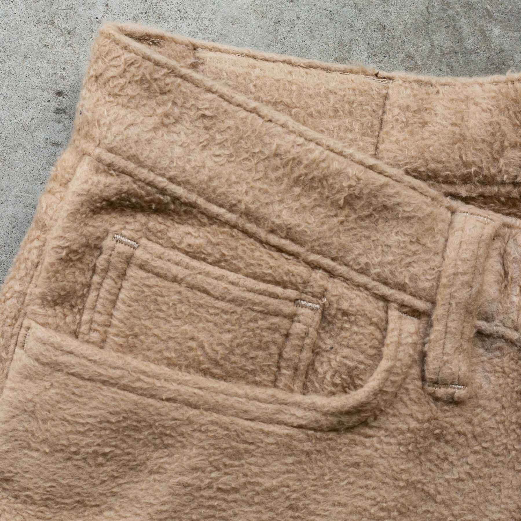 gustin #430 japan monster fleece 5 pocket - camel