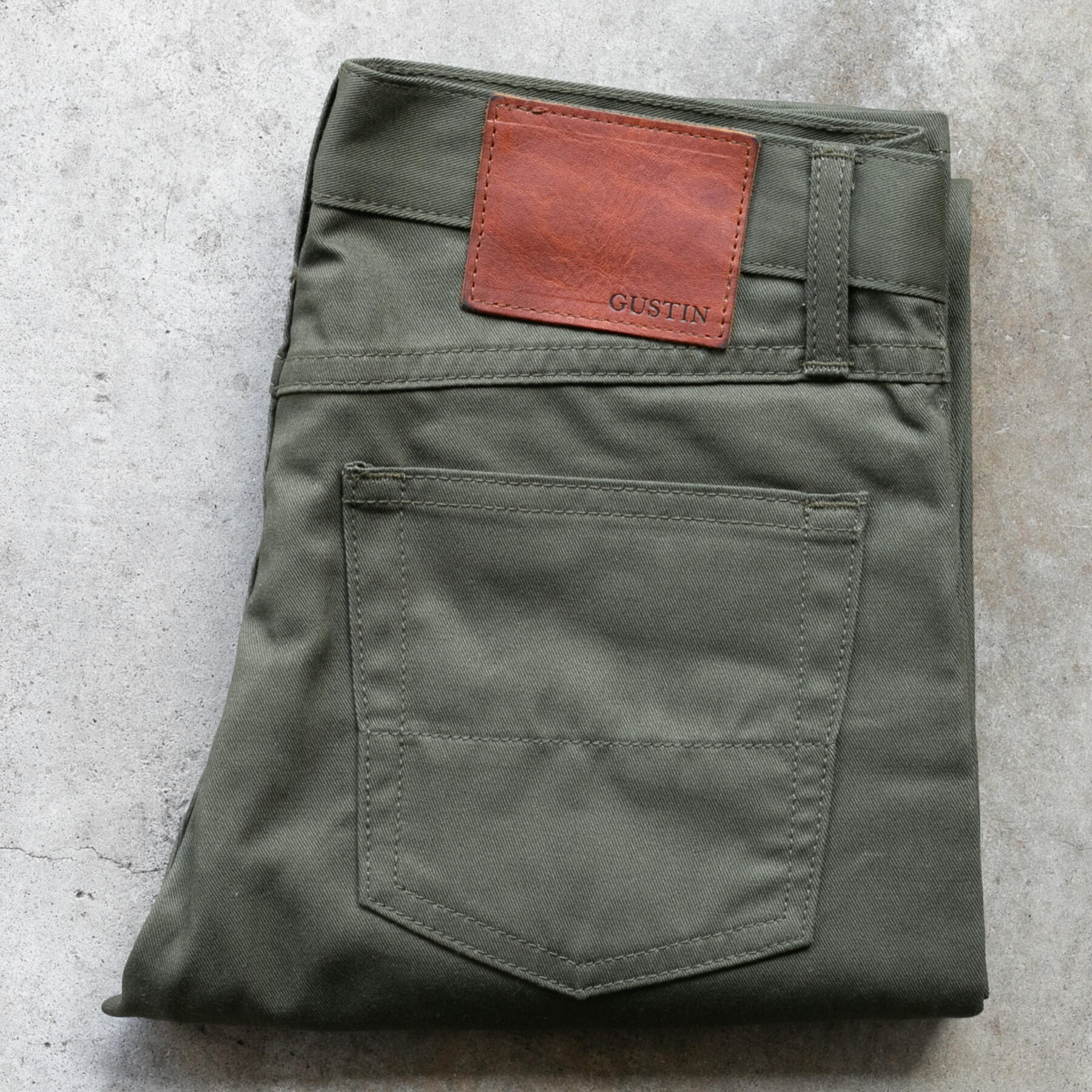 gustin #434 classic twill 5 pocket - olive