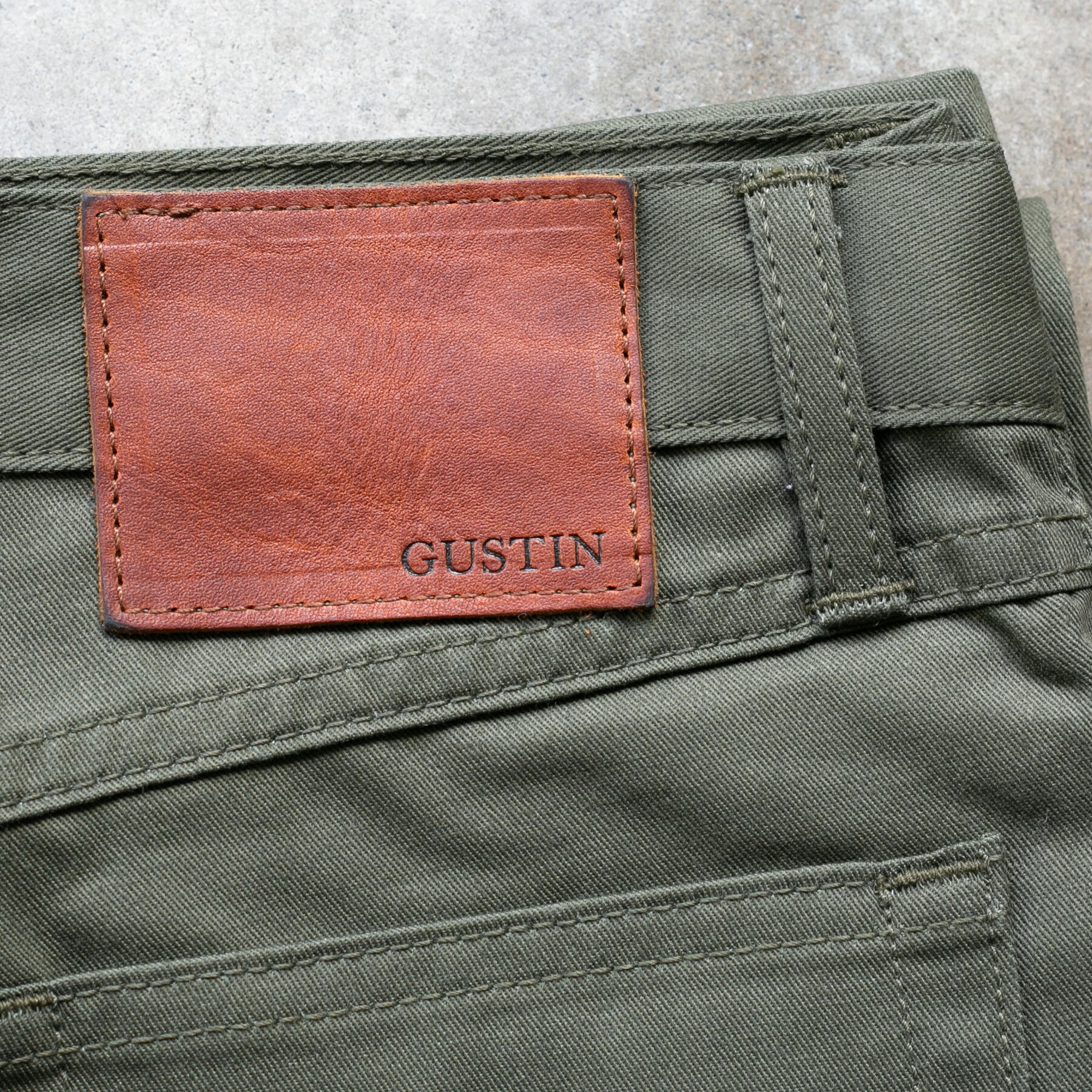 gustin #434 classic twill 5 pocket - olive