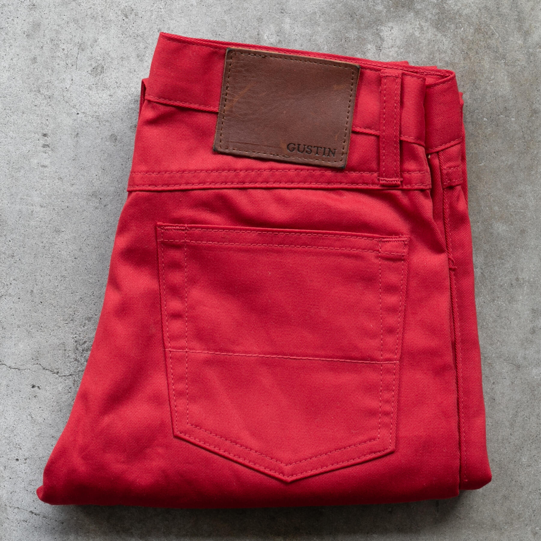 gustin #442 classic twill 5 pocket - red