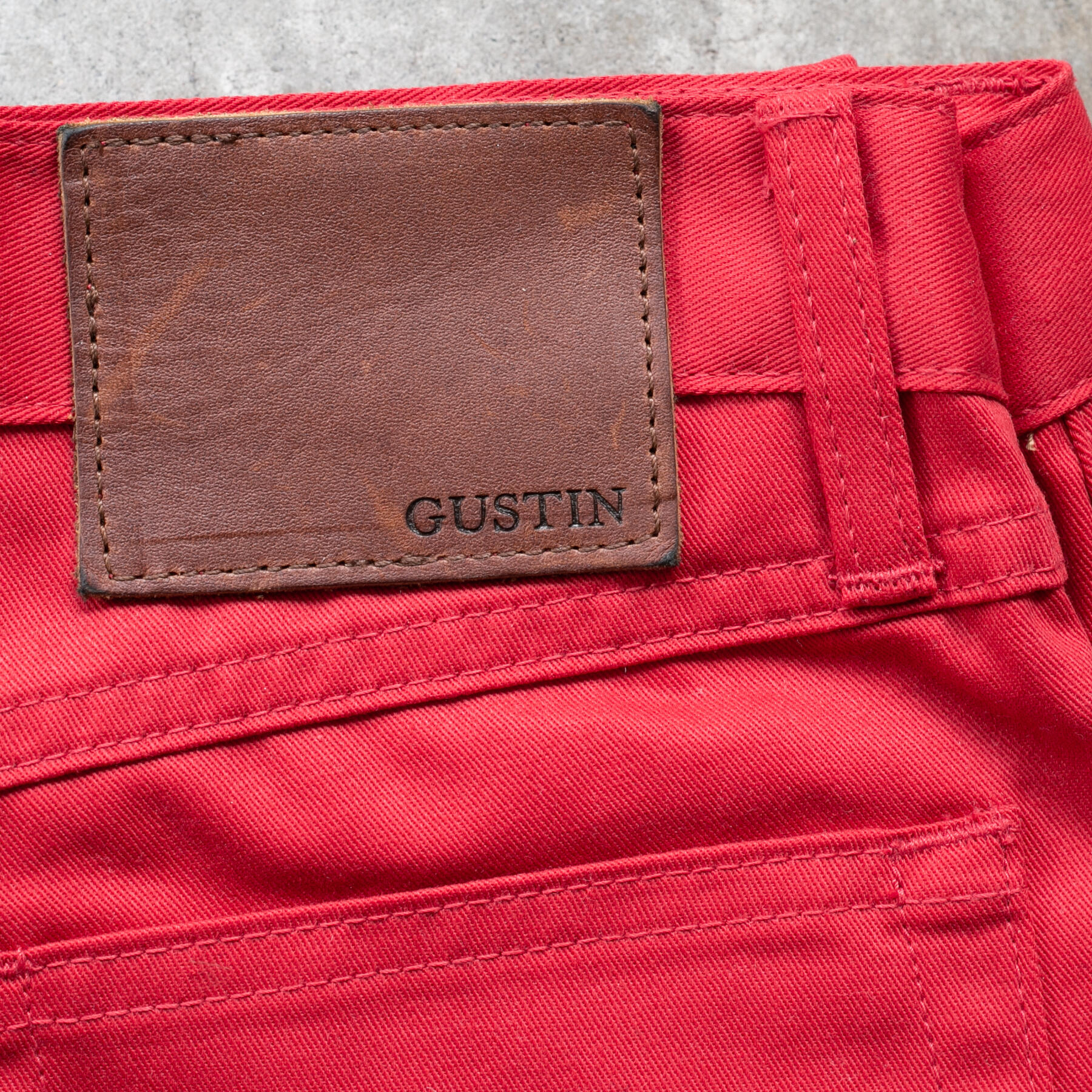 gustin #442 classic twill 5 pocket - red