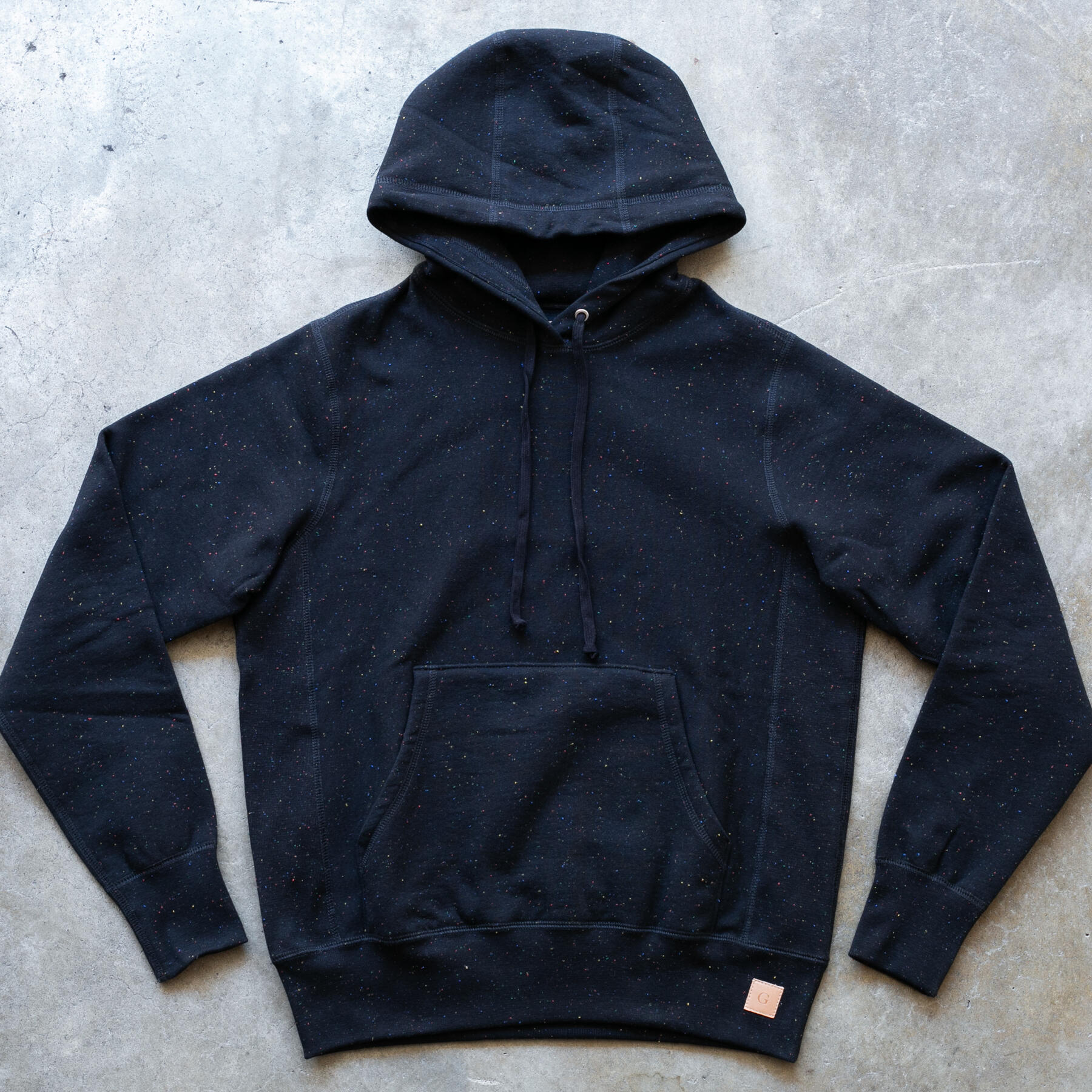 gustin vintage heavyweight pullover hoodie - cosmic rainbow nep