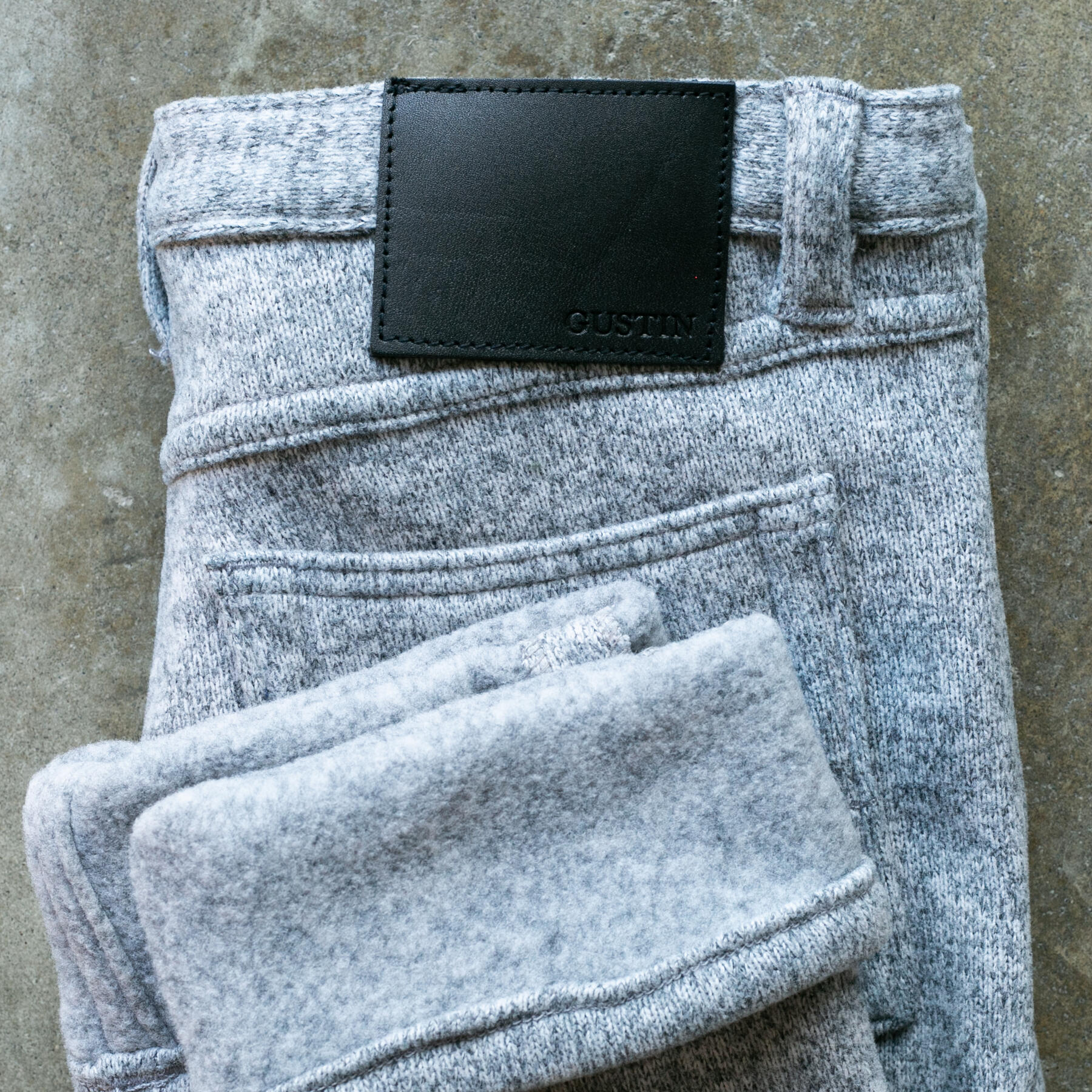 gustin #445 polartec® fleece 5 pocket - heather grey