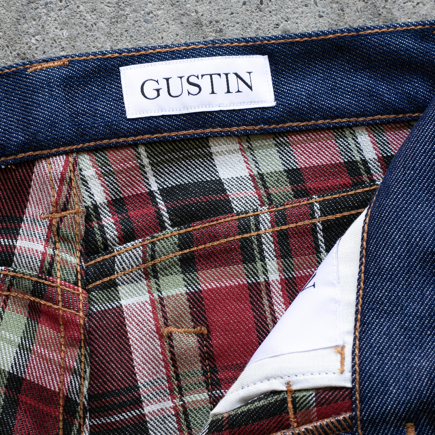 gustin #448 indigo x plaid