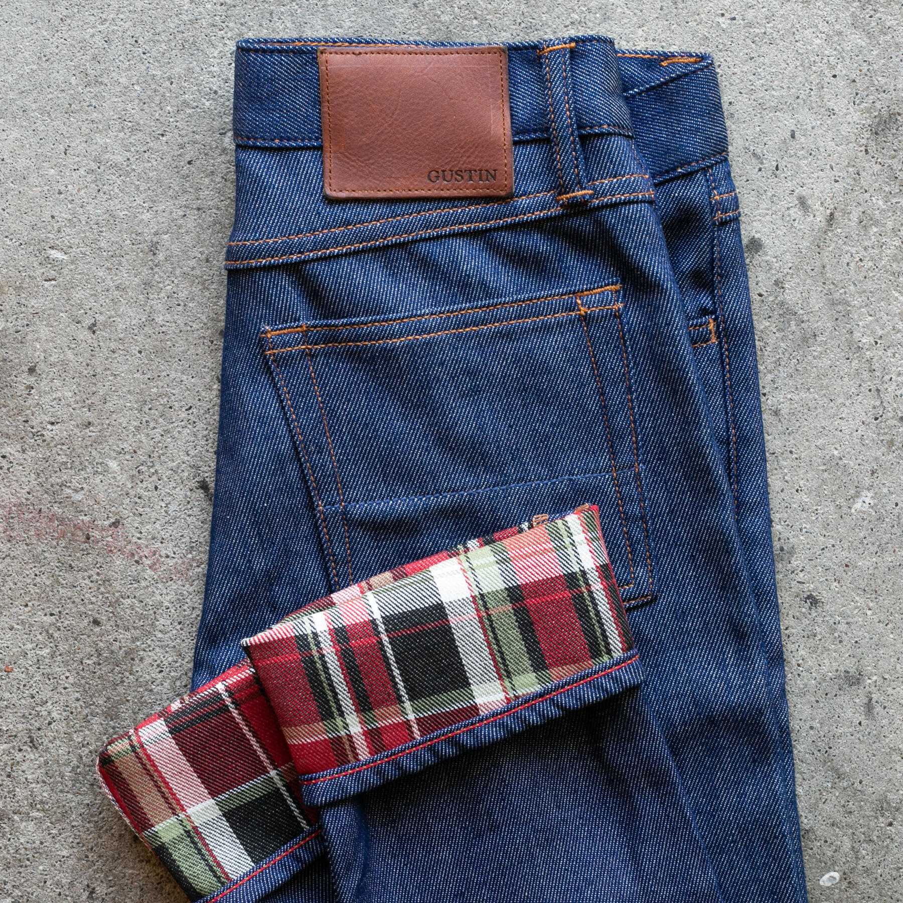 gustin #448 indigo x plaid