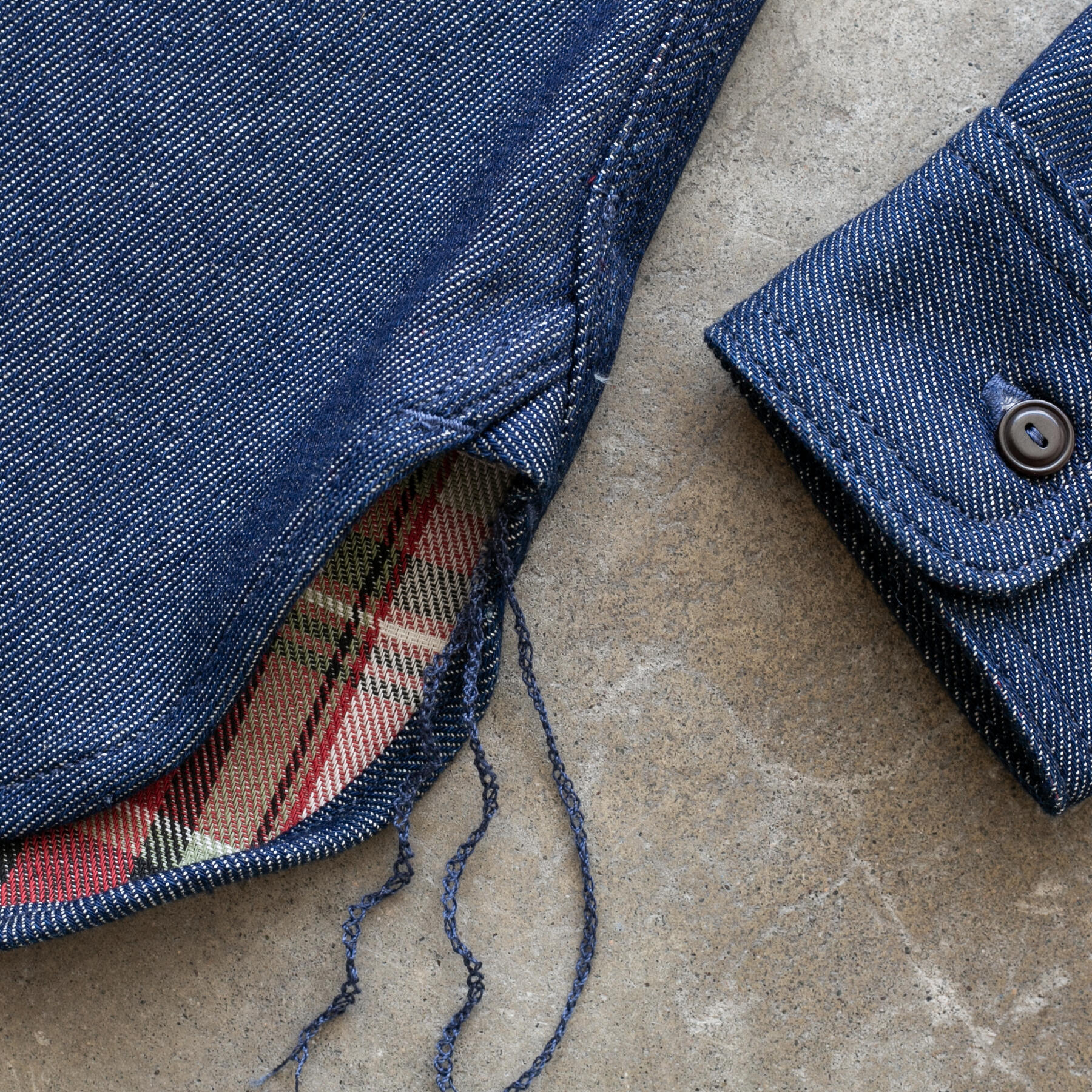 gustin #179 indigo x plaid workshirt