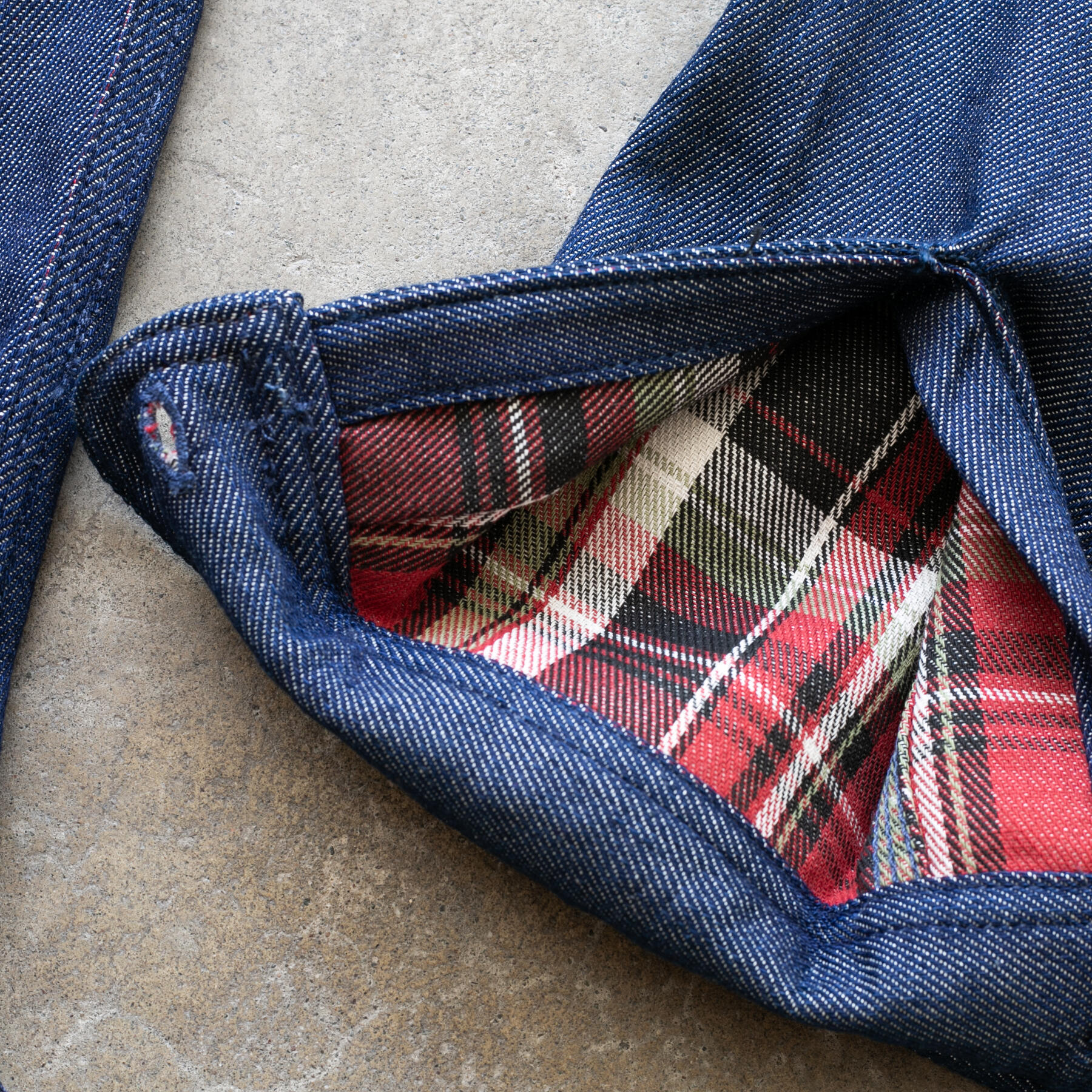 gustin #179 indigo x plaid workshirt
