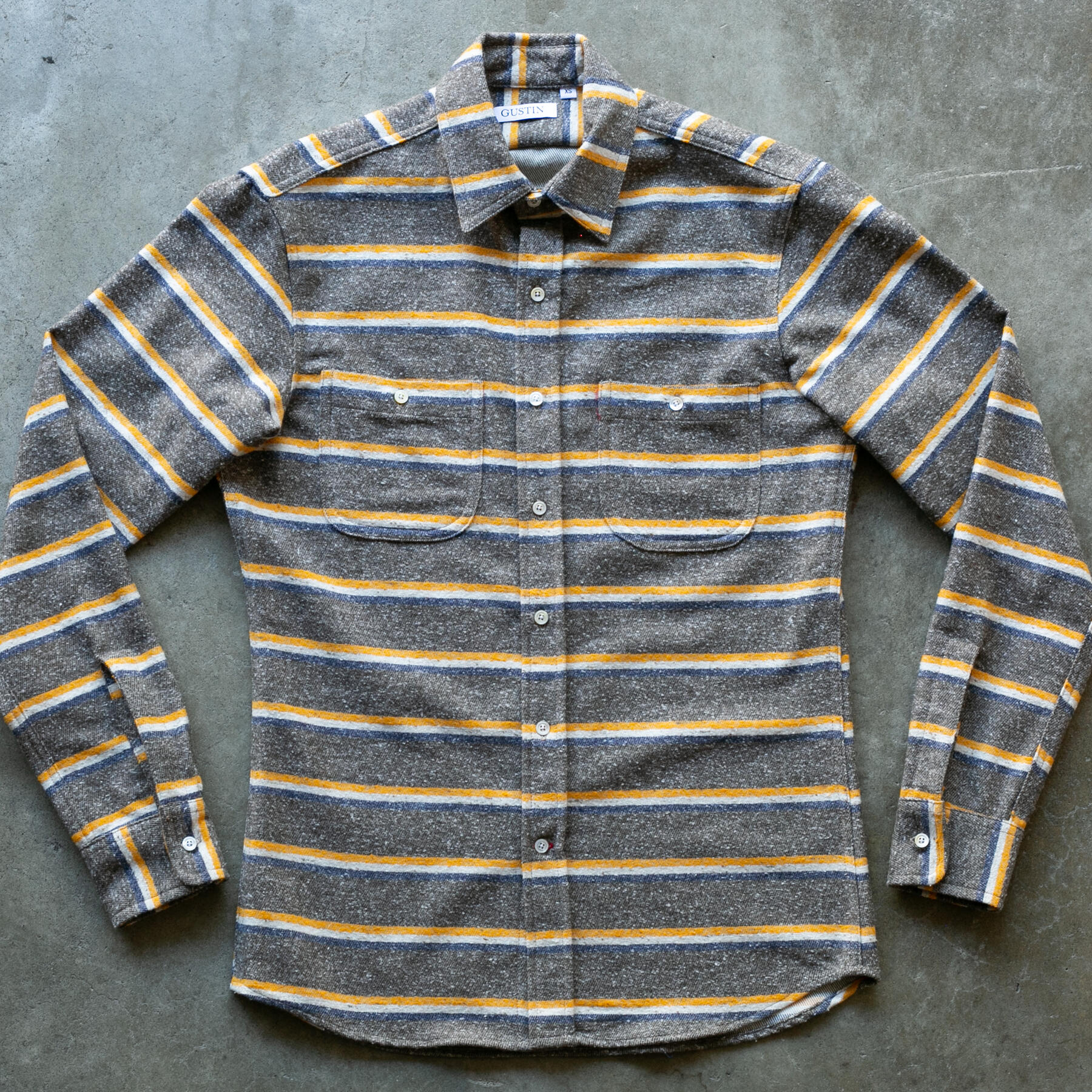 gustin #1264 vintage saddle blanket shirt - gold rush