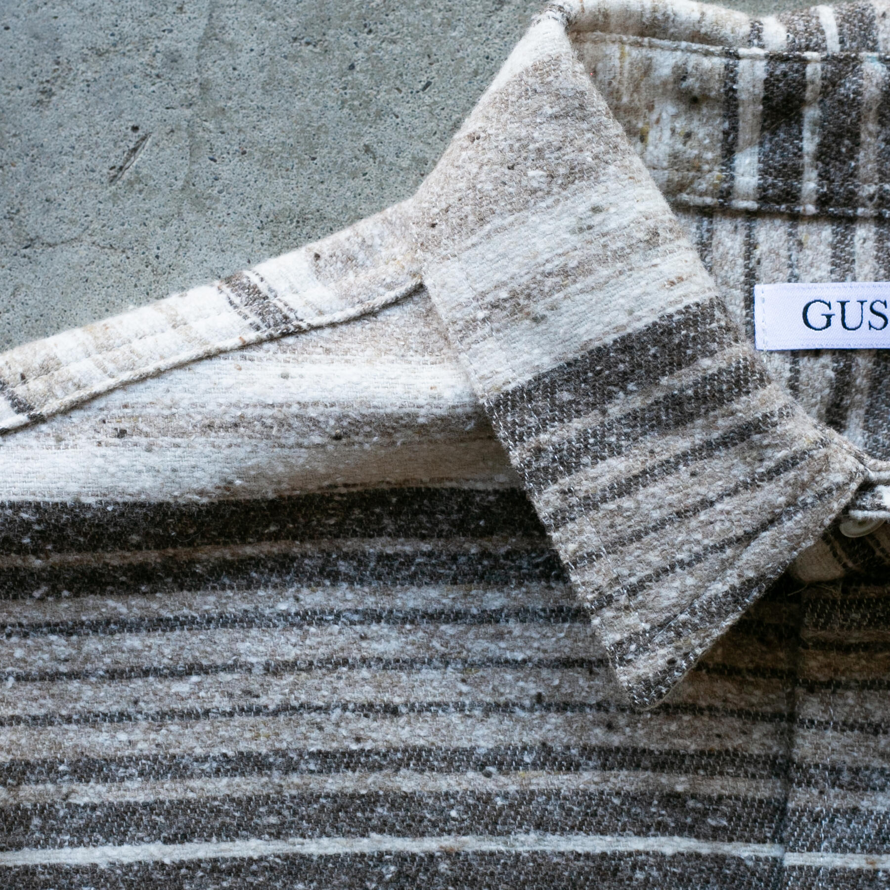 gustin #1265 vintage saddle blanket shirt - natural fade
