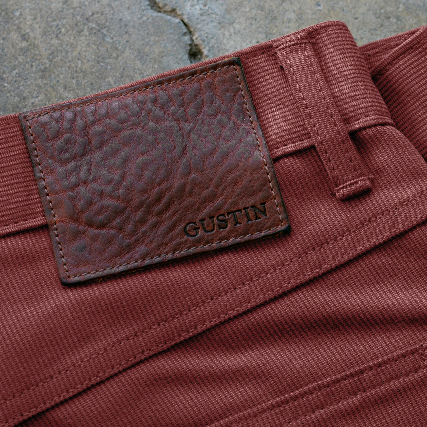 gustin #197 american bedford 5 pocket - rust