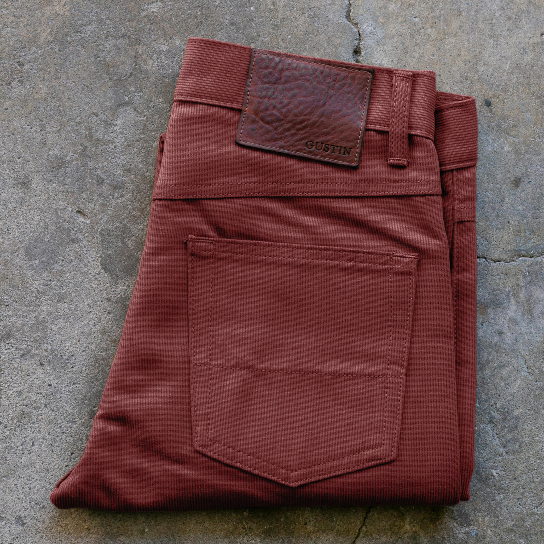 gustin #197 american bedford 5 pocket - rust