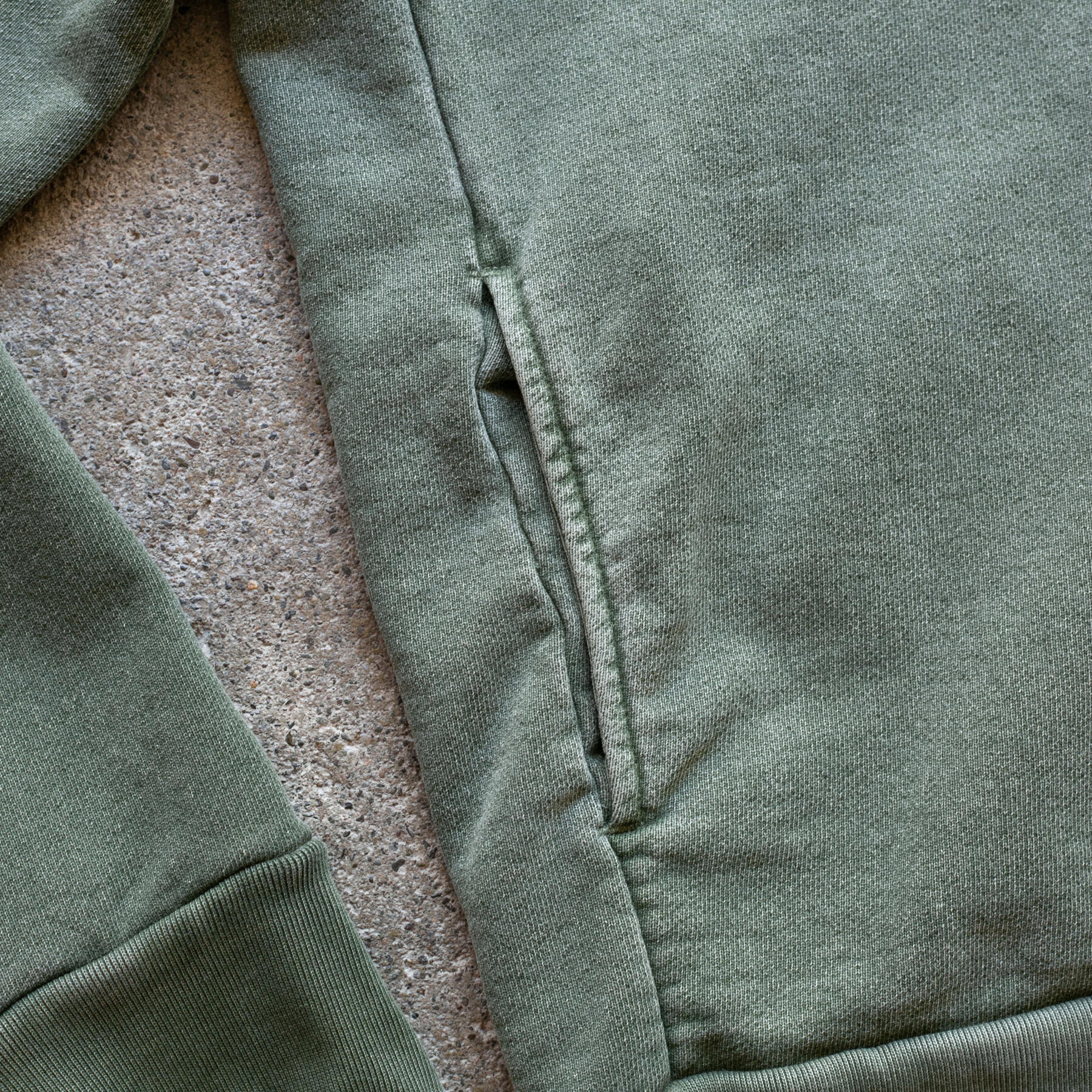 gustin french terry cardigan - vintage olive