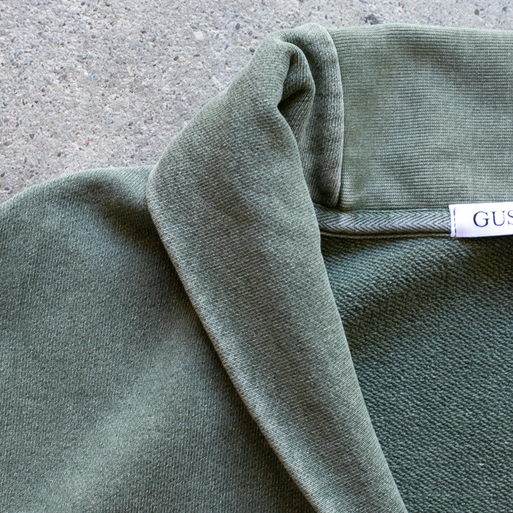 gustin french terry cardigan - vintage olive
