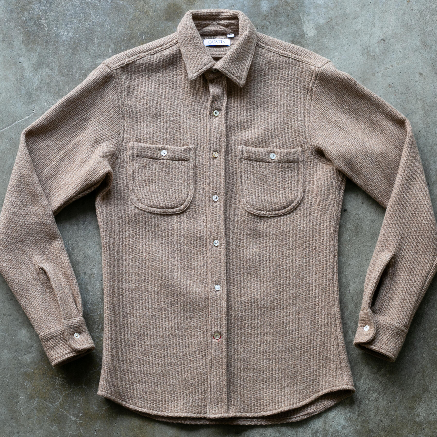 gustin #1267 monster rope shirt - wheat
