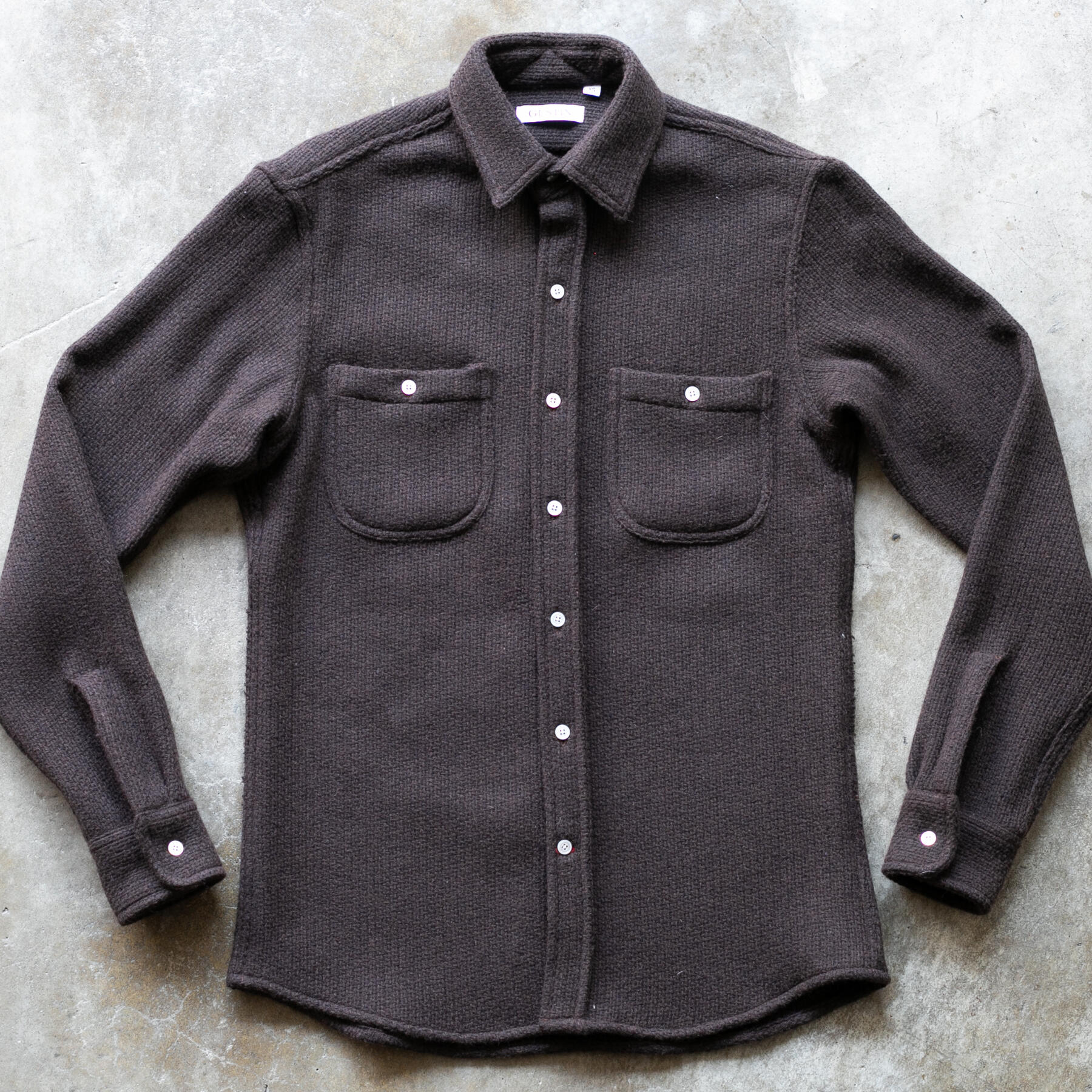 gustin #1268 monster rope shirt - walnut