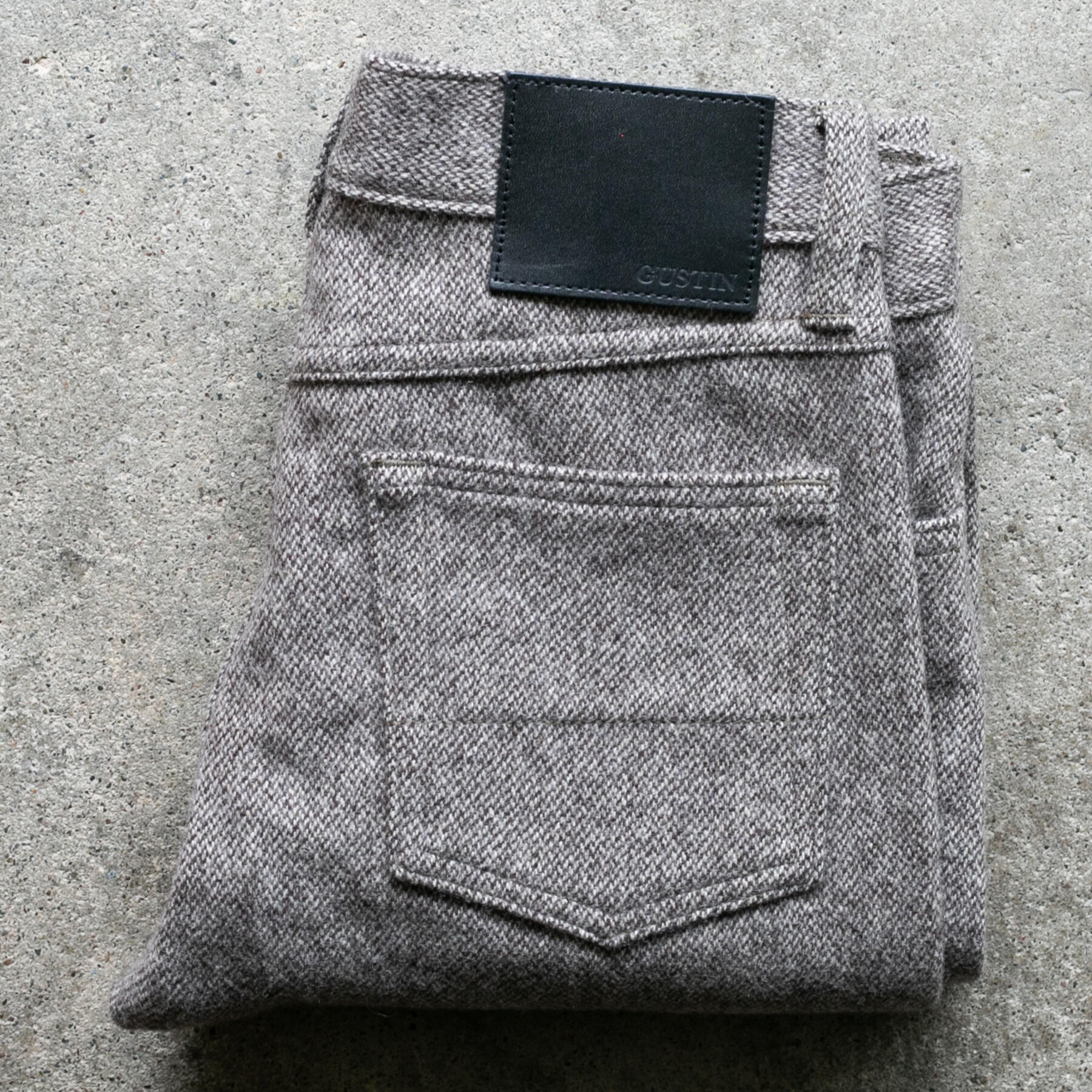 gustin #452 ultrasoft stretch wool 5 pocket - steel