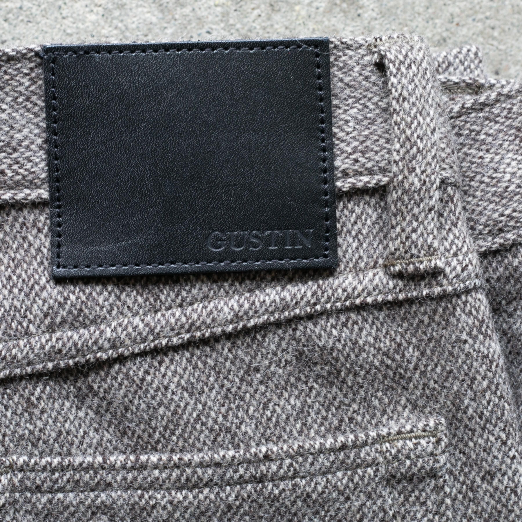 gustin #452 ultrasoft stretch wool 5 pocket - steel