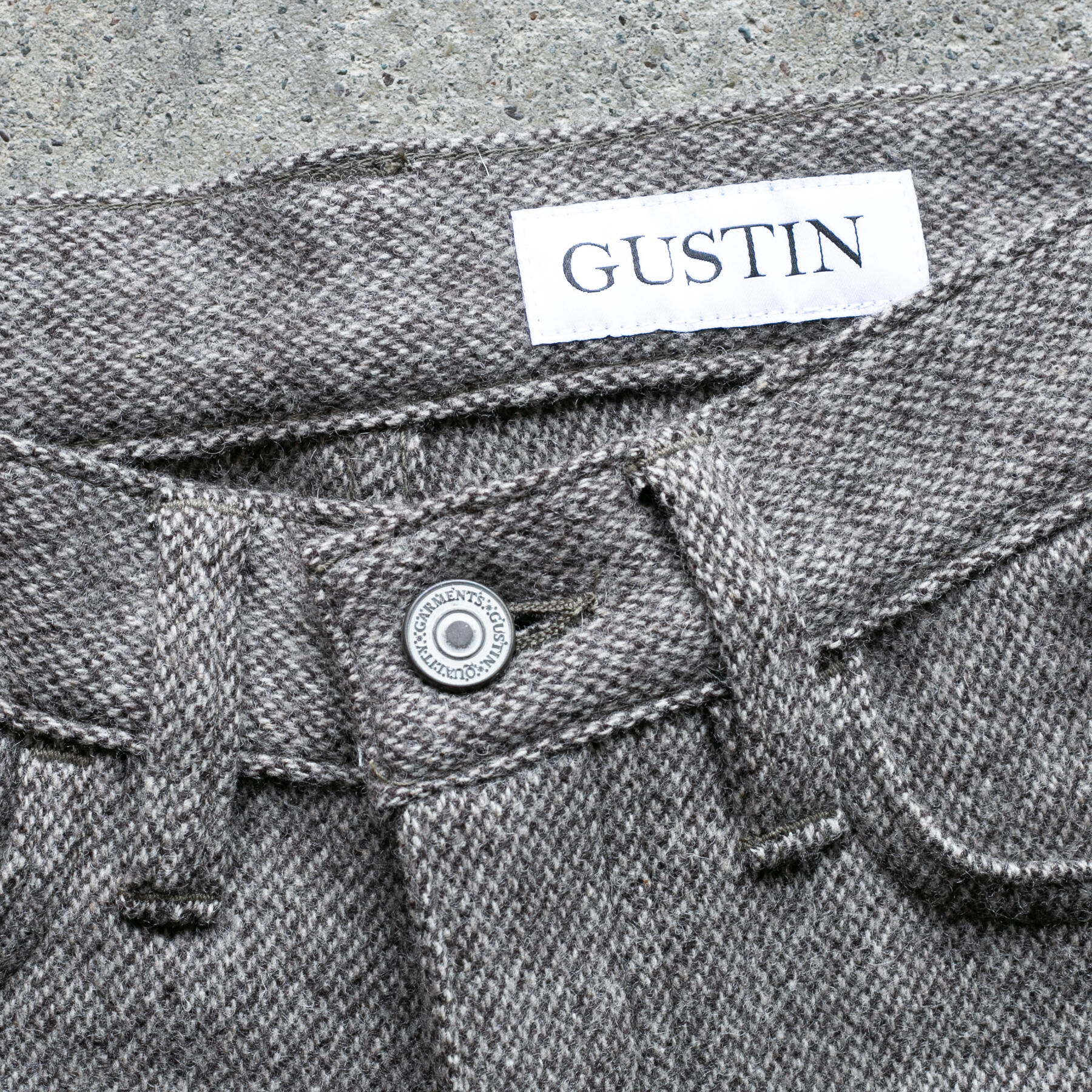 gustin #452 ultrasoft stretch wool 5 pocket - steel