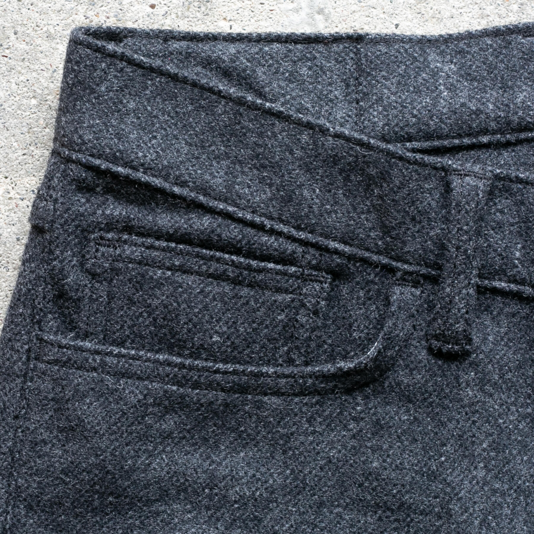 gustin #453 ultrasoft stretch wool 5 pocket - coal