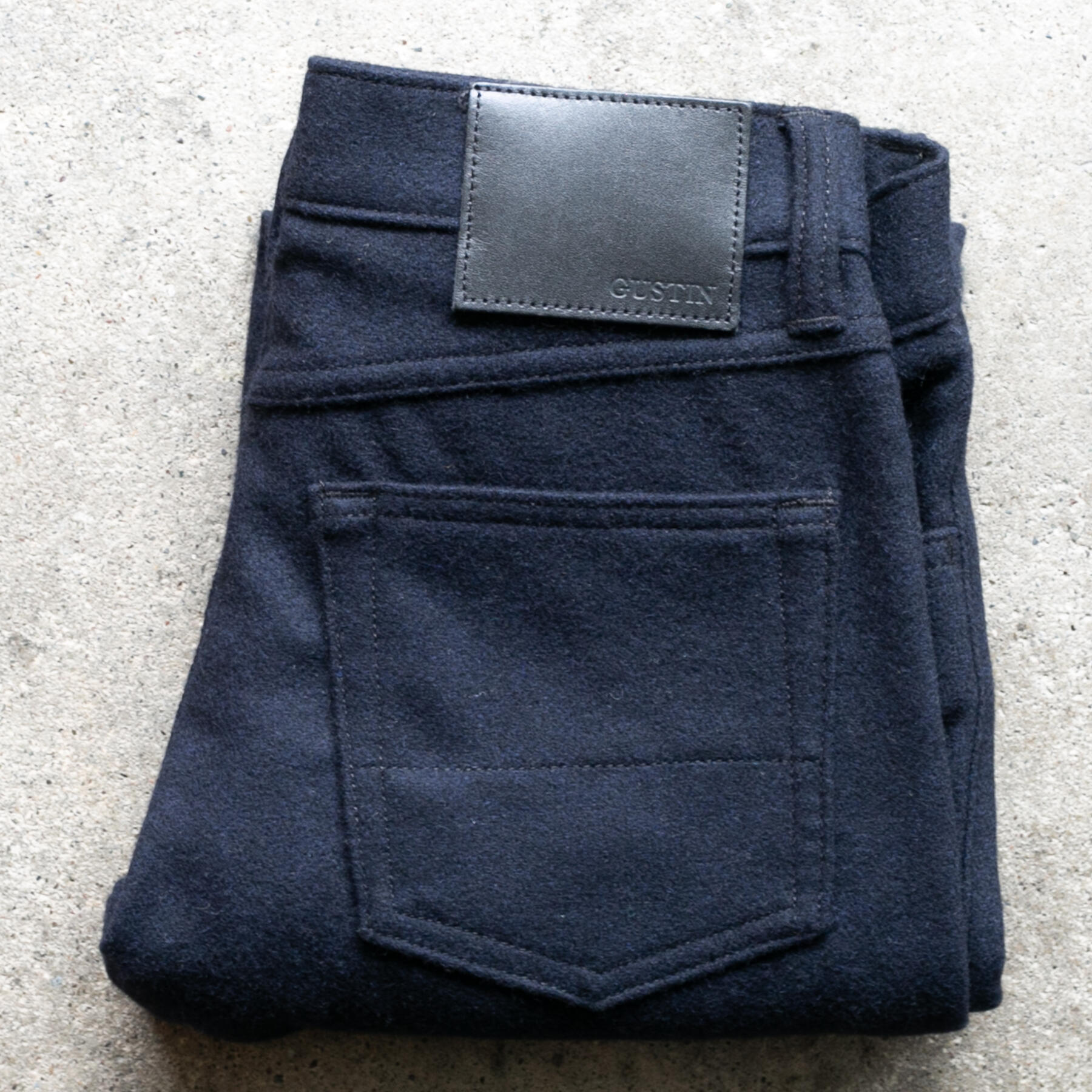 gustin #454 ultrasoft stretch wool 5 pocket - midnight