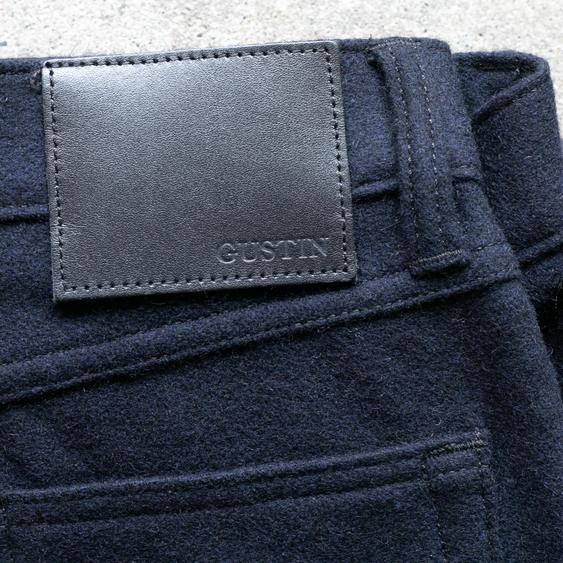 gustin #454 ultrasoft stretch wool 5 pocket - midnight