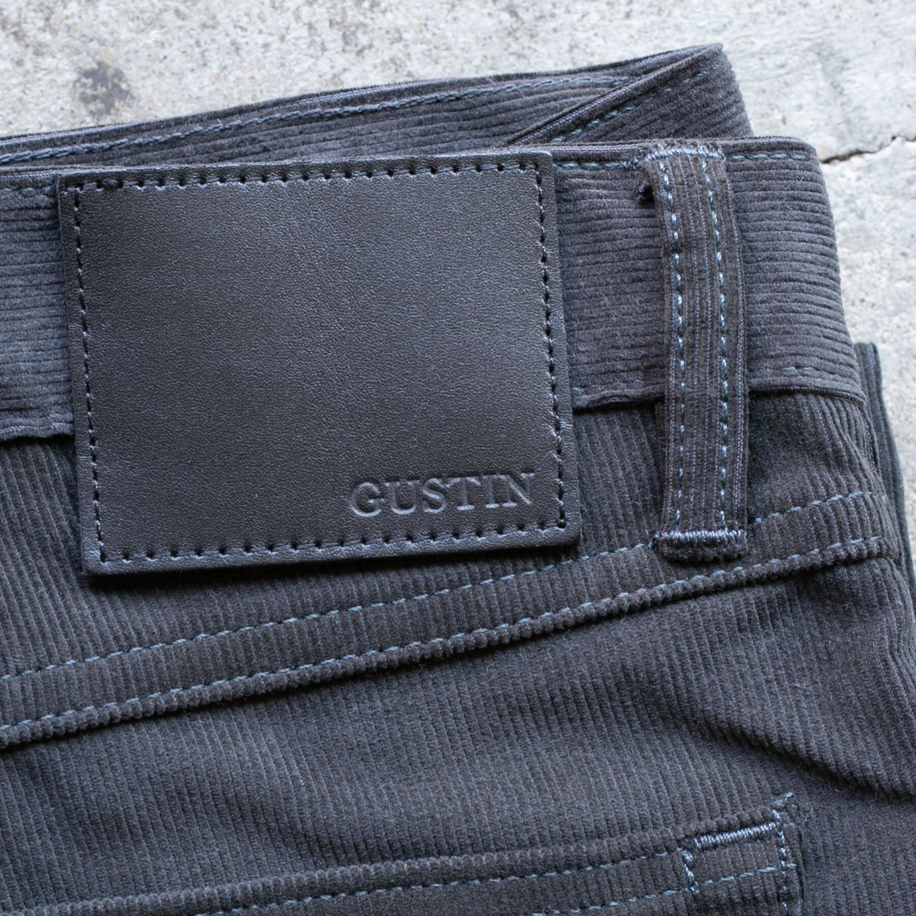 gustin #457 the pima corduroys - charcoal
