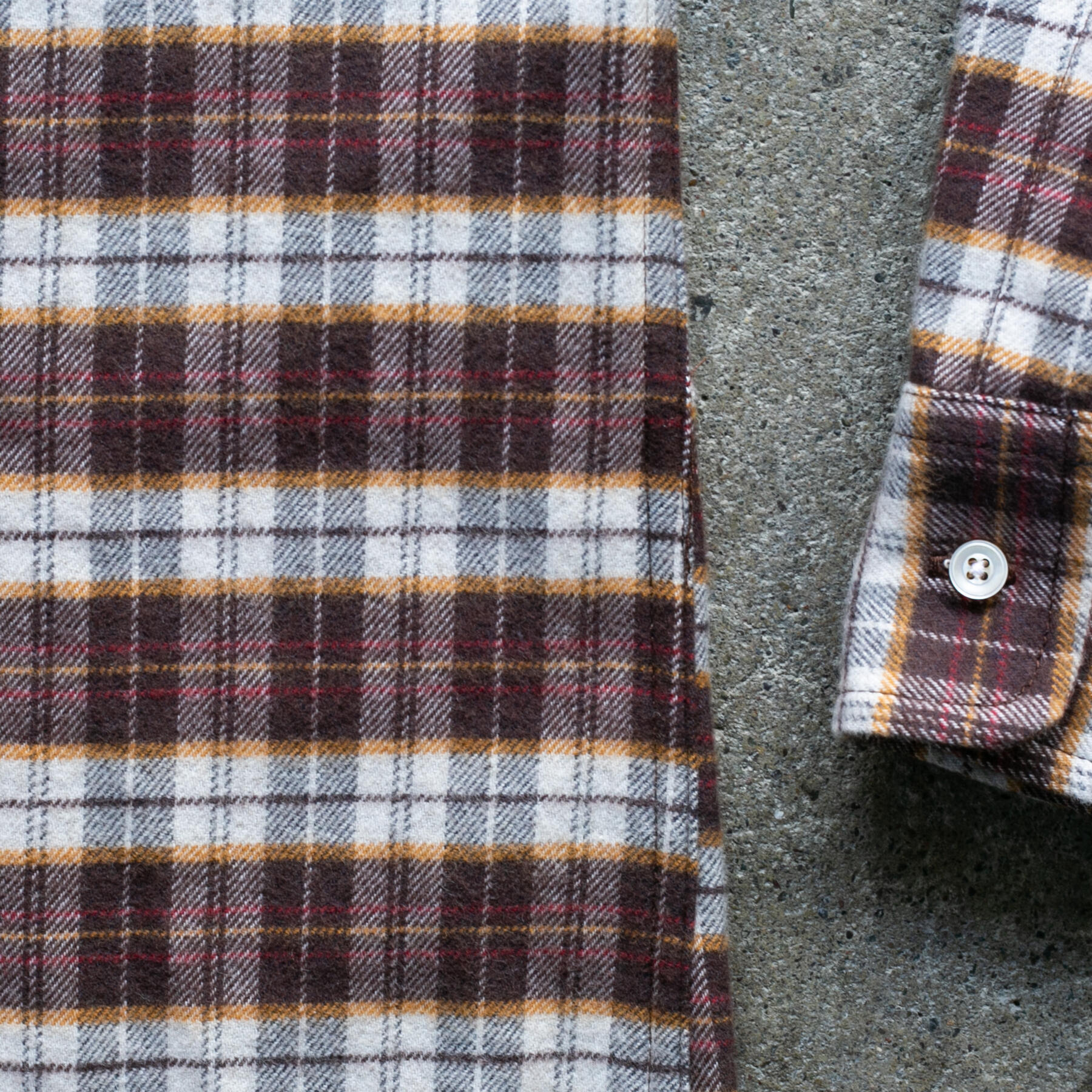 gustin #1287 yak wool shirt - rust