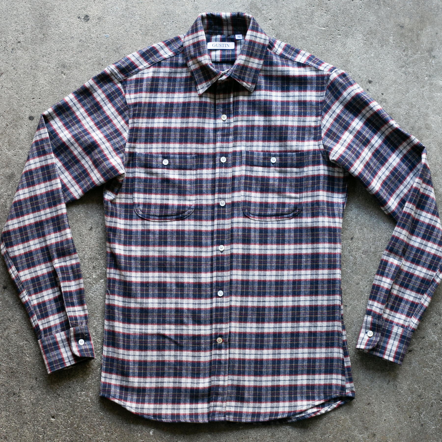 gustin #1288 yak wool shirt - navy