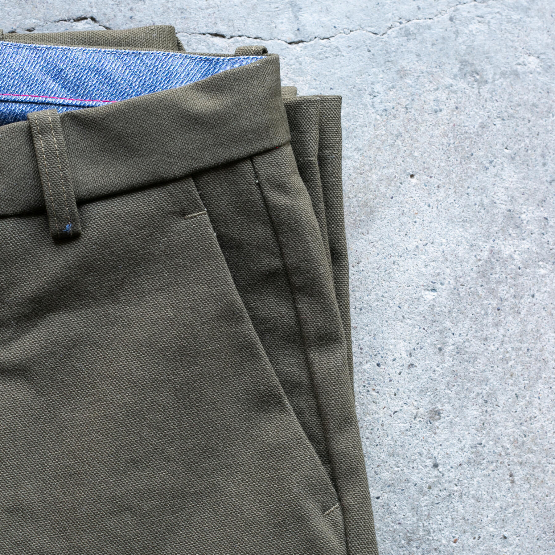 gustin army green duck canvas chino