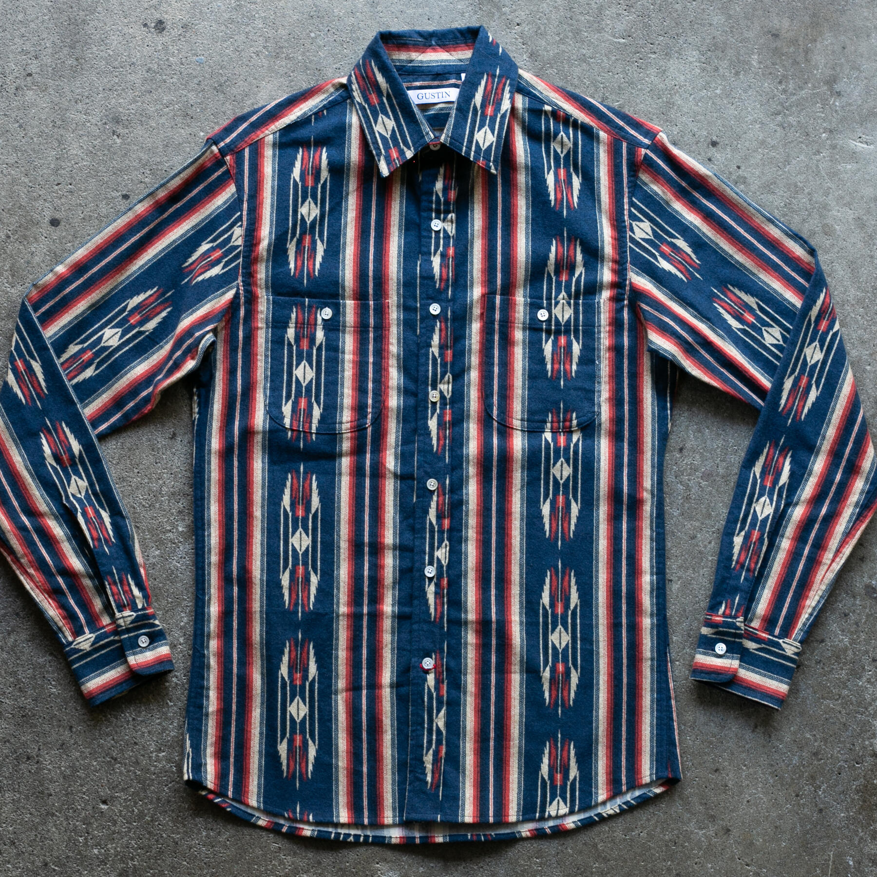 gustin #1293 wild west shirt - blue