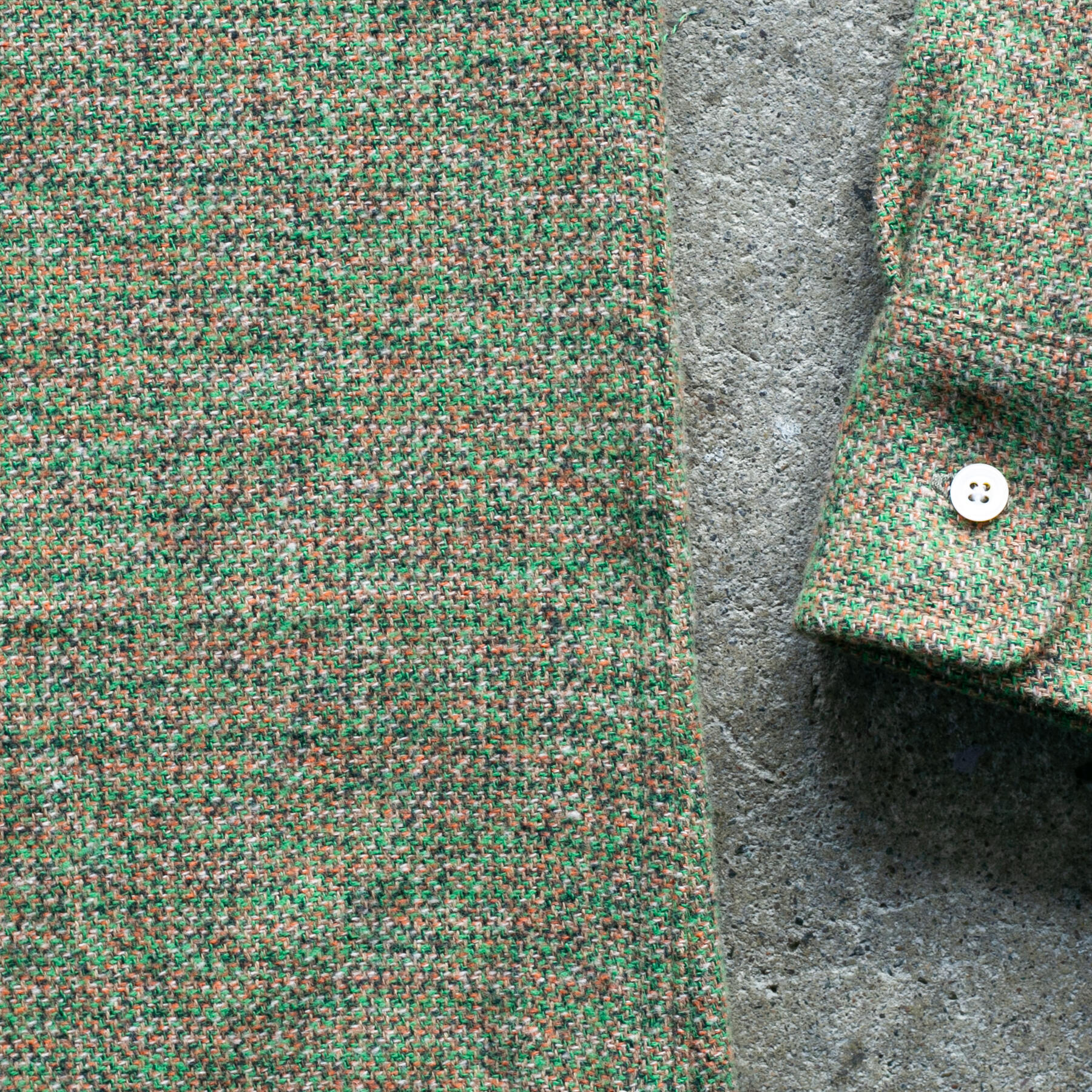 gustin #1295 electric homespun shirt - moss