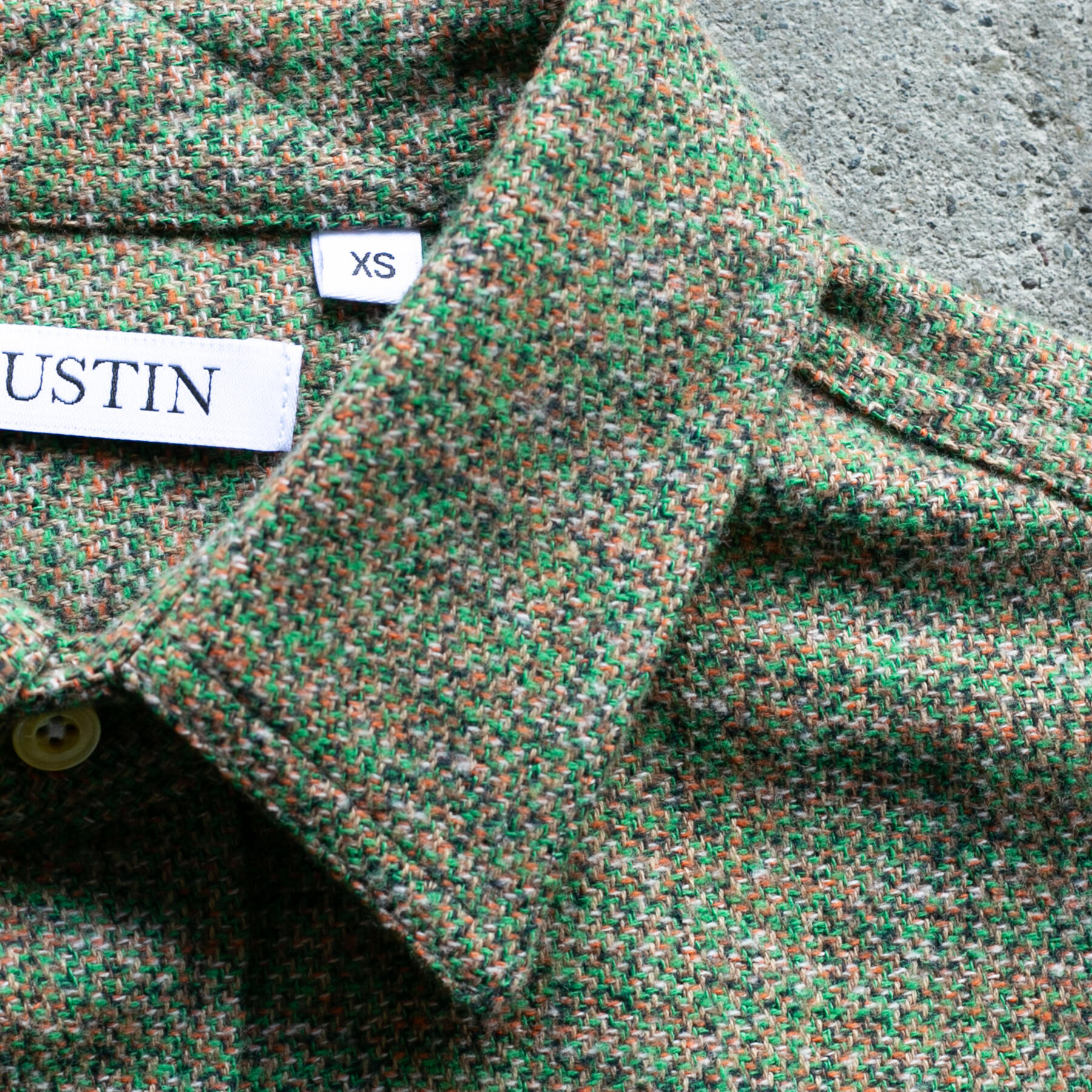 gustin #1295 electric homespun shirt - moss