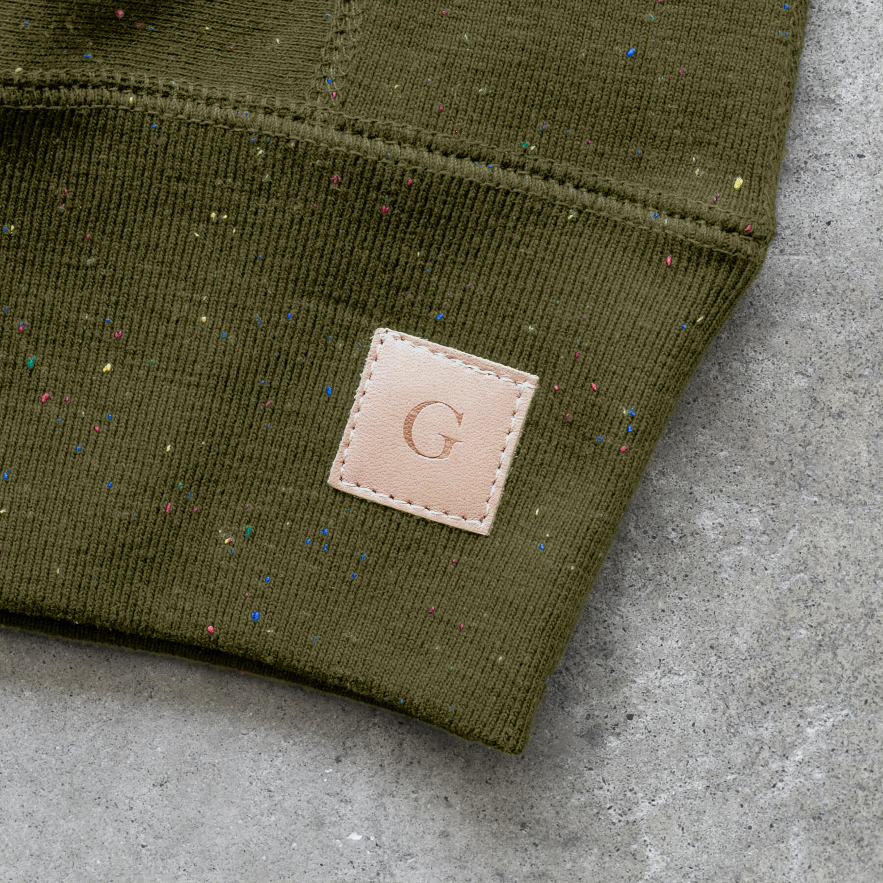 gustin vintage heavyweight sweatshirt - army rainbow nep
