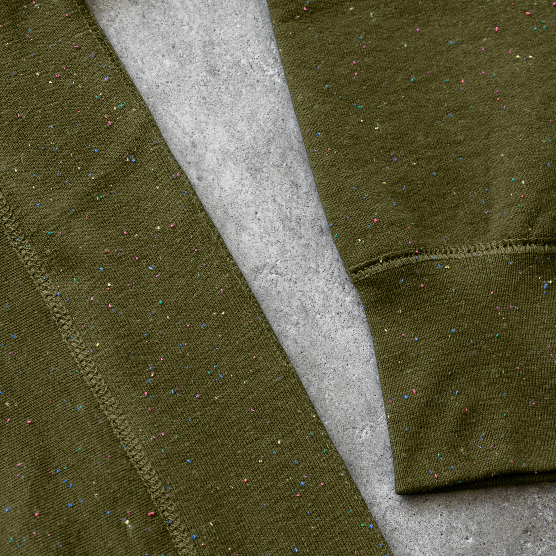 gustin vintage heavyweight sweatshirt - army rainbow nep