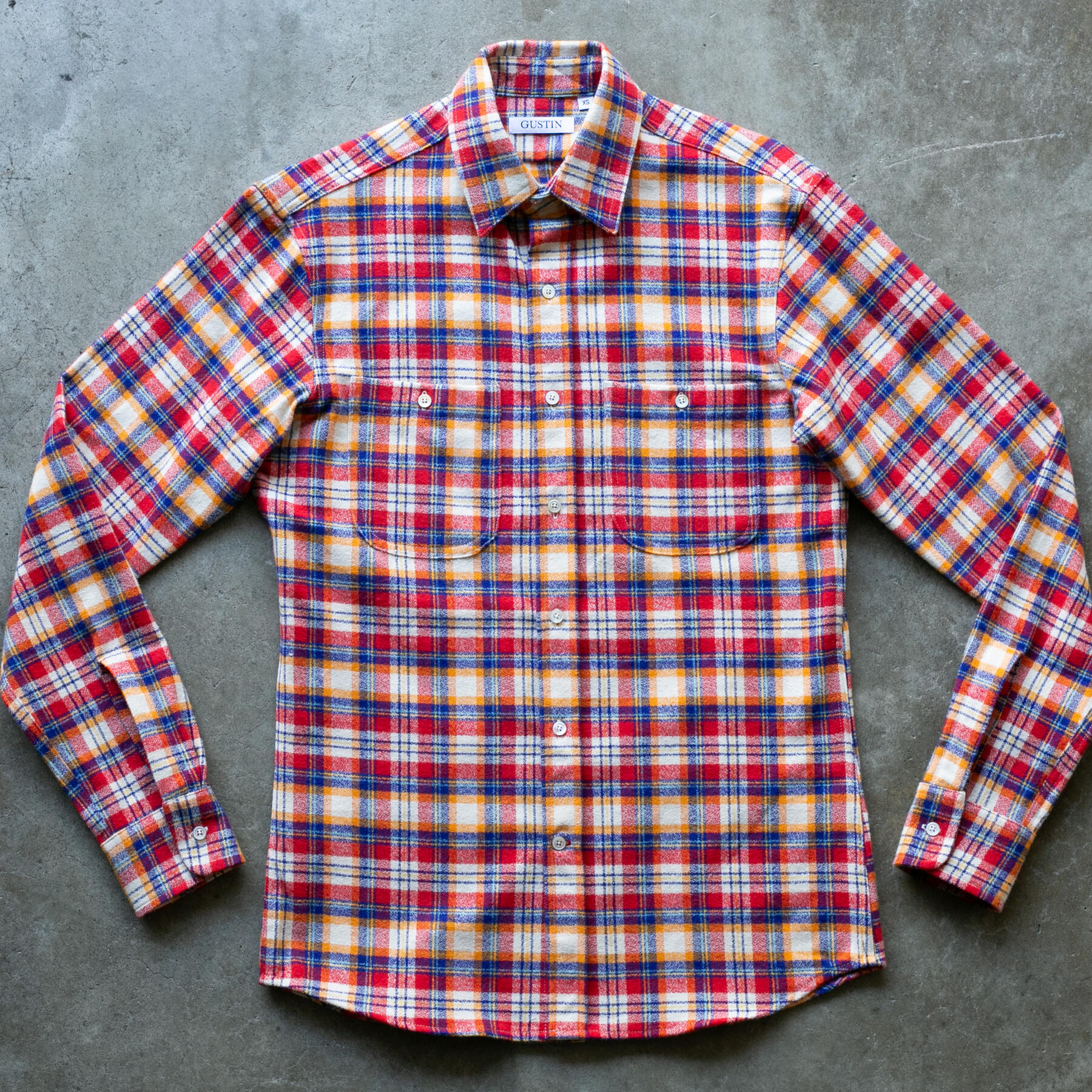 gustin #1300 vivid 50's shirt - rainbow
