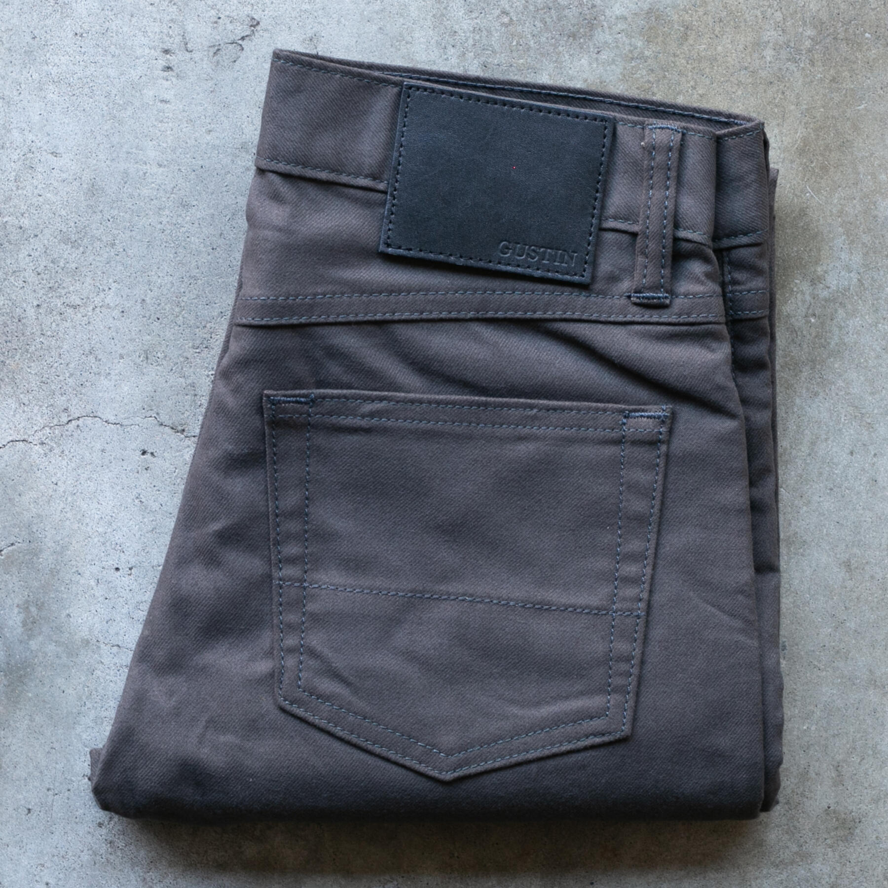 gustin #459 pima twill 5 pocket - gunmetal