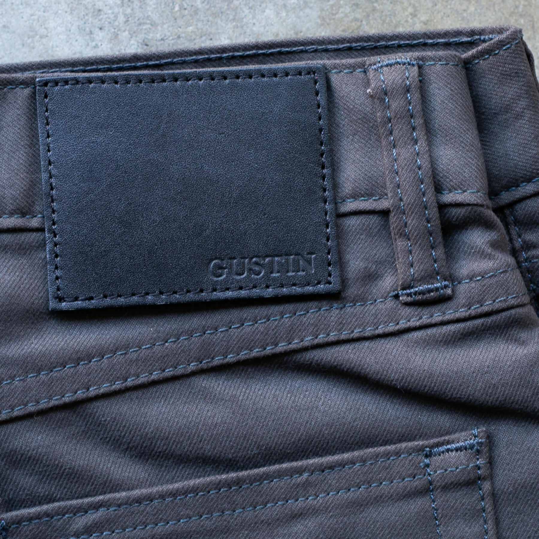 gustin #459 pima twill 5 pocket - gunmetal
