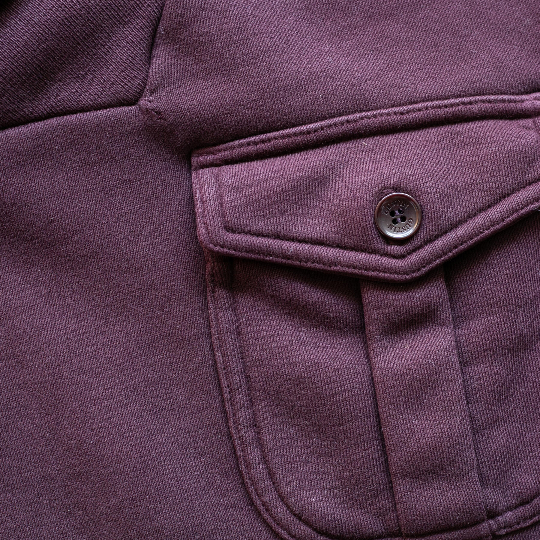 gustin pocket shawl collar sweatshirt - oxblood