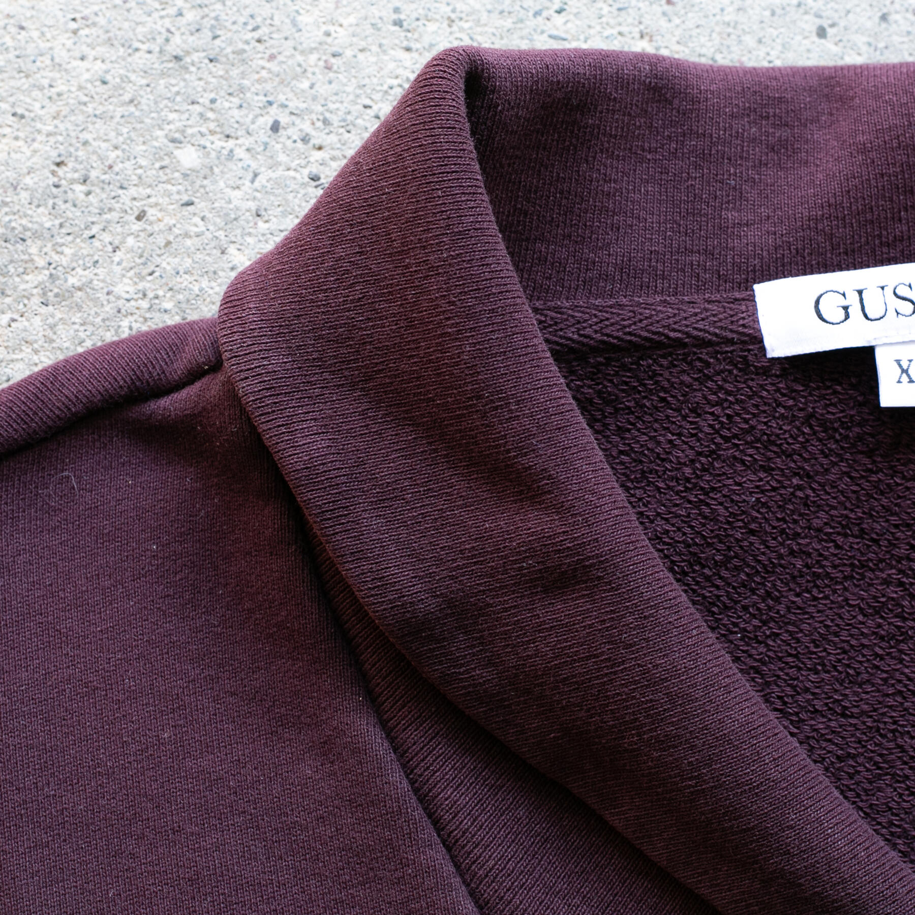 gustin pocket shawl collar sweatshirt - oxblood