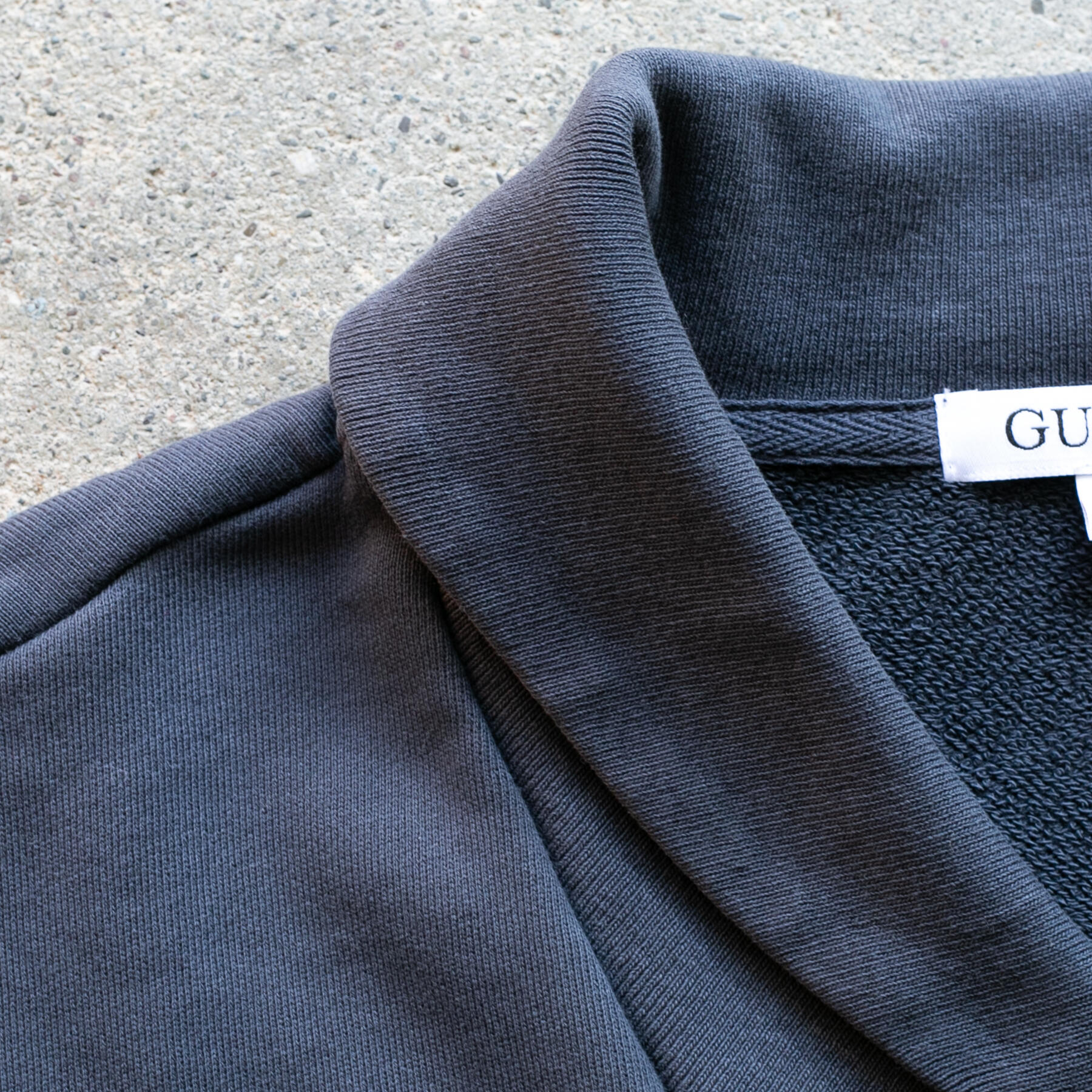 gustin pocket shawl collar sweatshirt - titanium