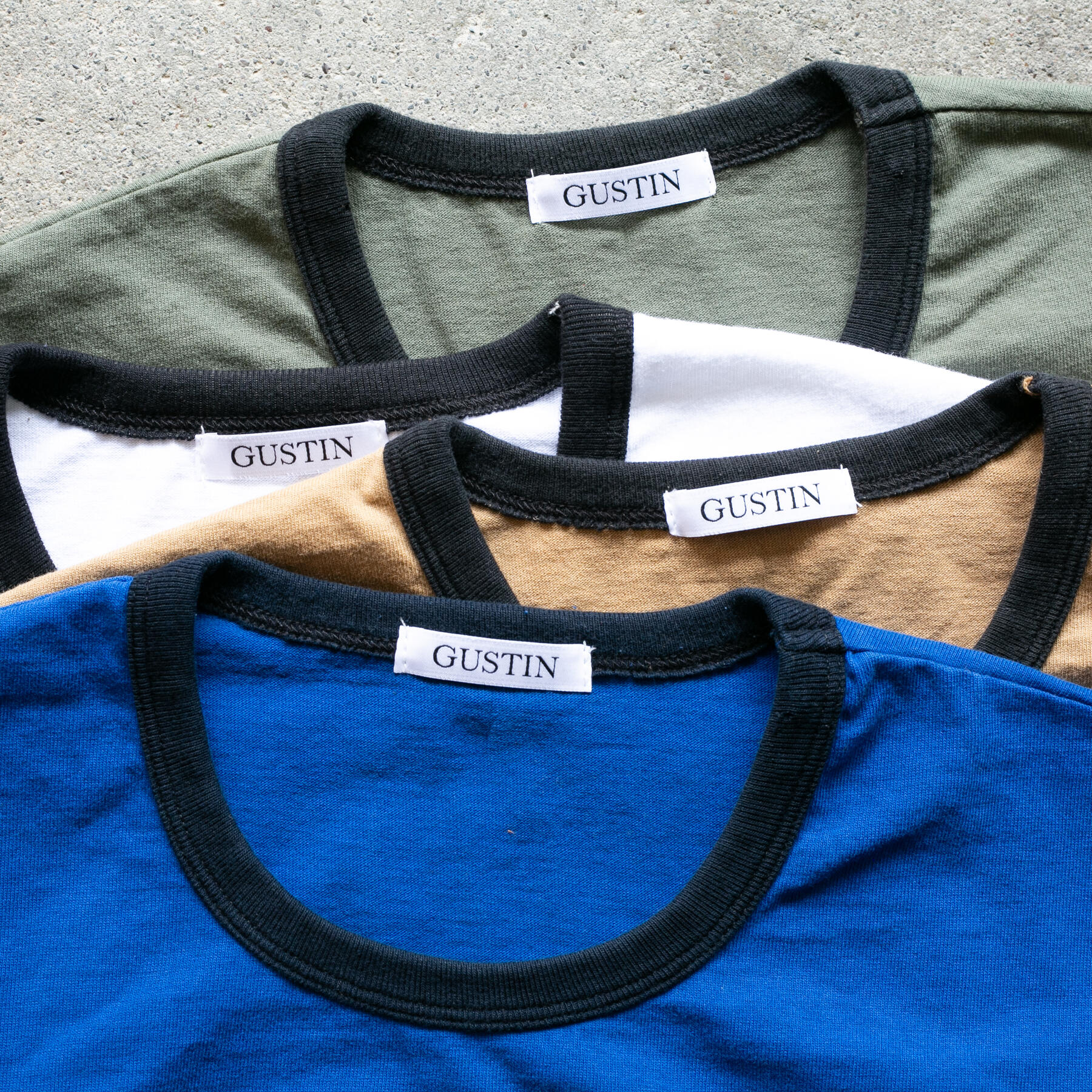 gustin american heavy ringer t-shirt 4 pack