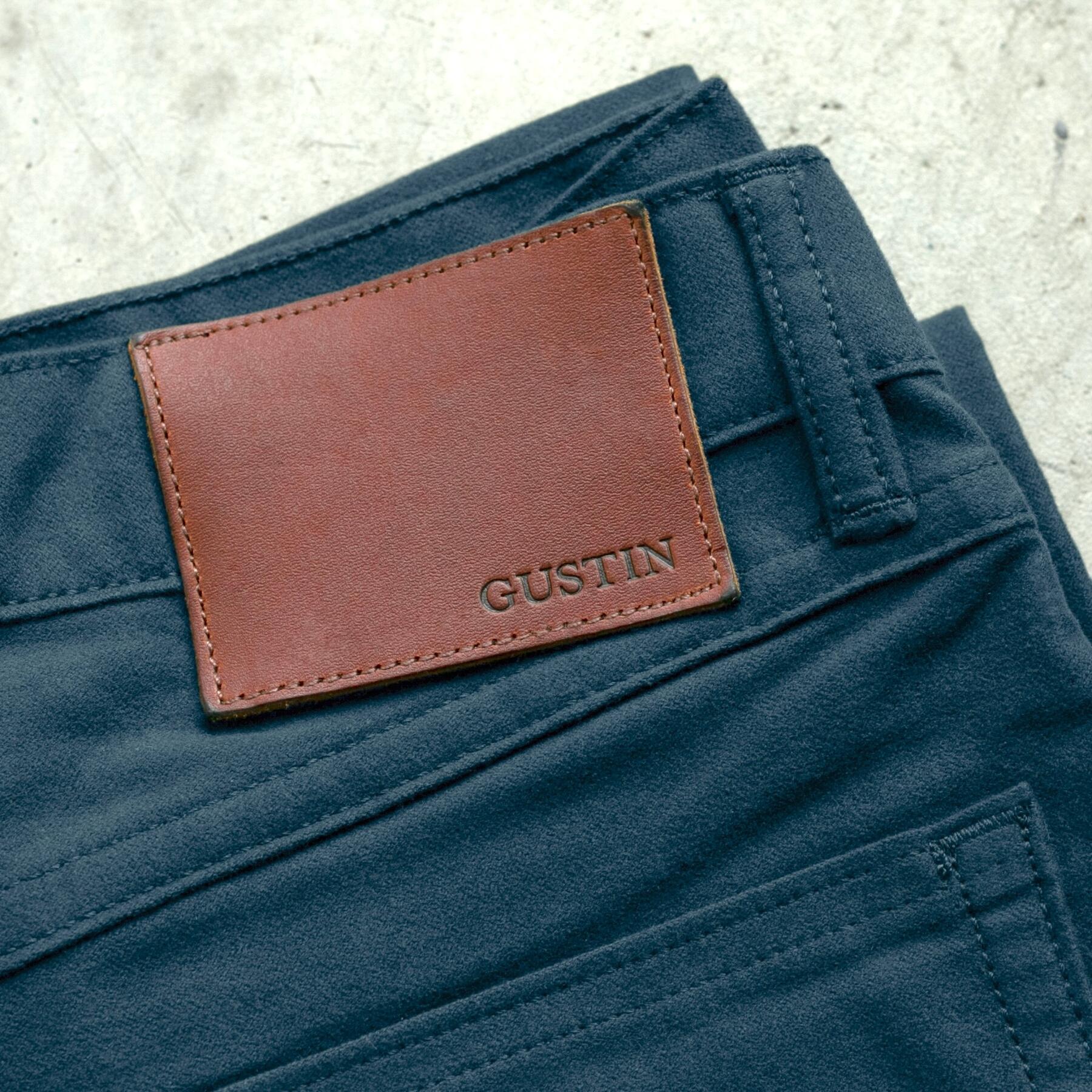 gustin #423 moleskin stretch 5 pocket - sea blue