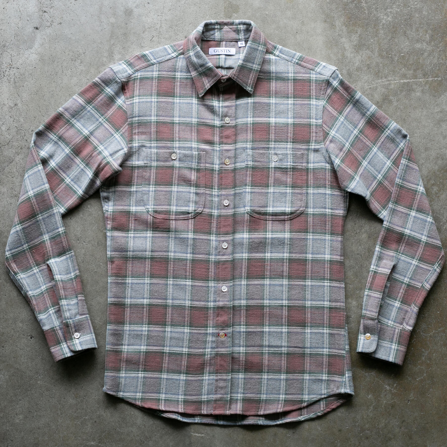 gustin #1305 beach shirt - oxblood