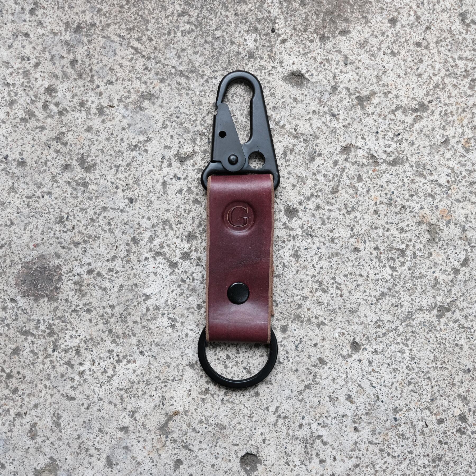 gustin military key clip - horween chromexcel #8