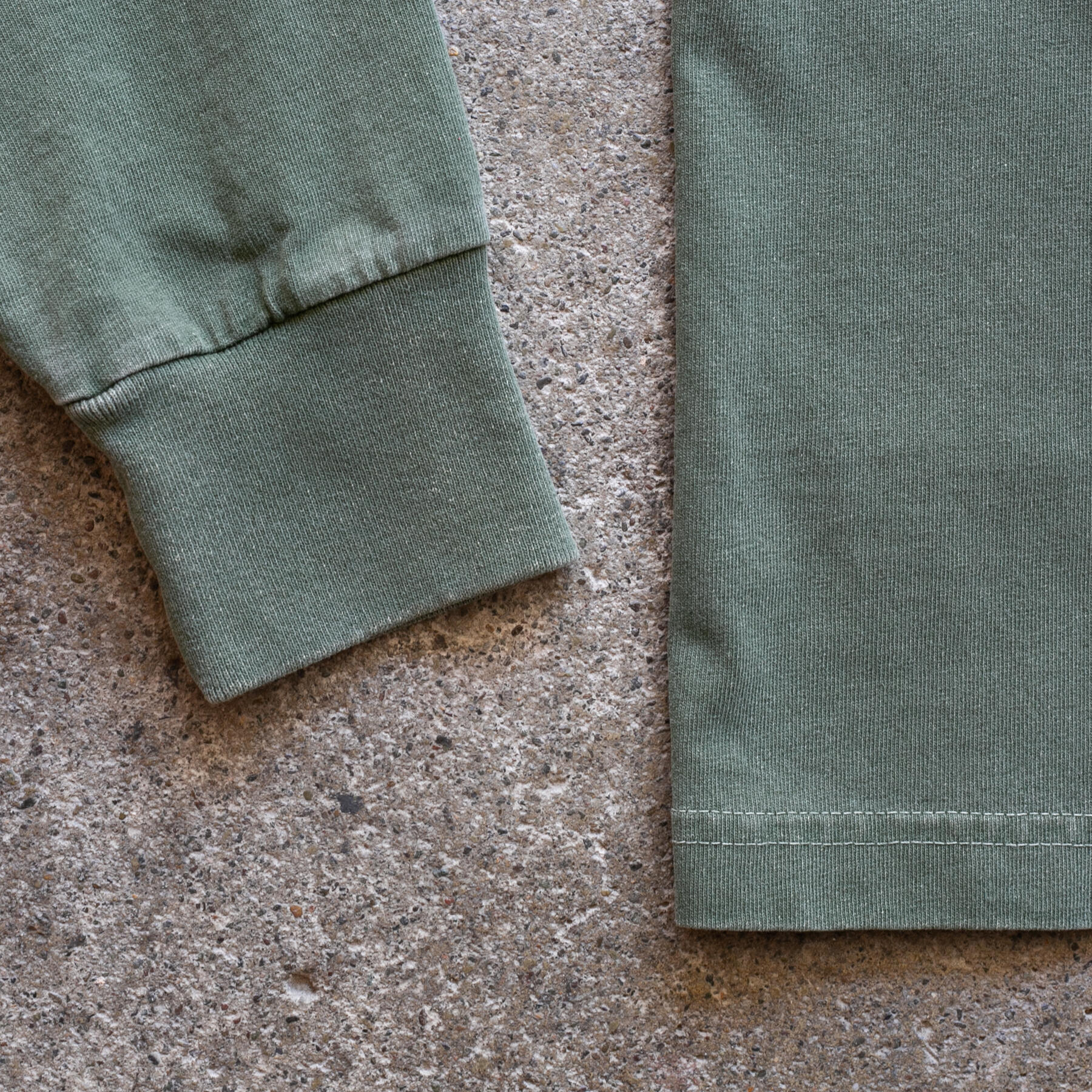gustin american heavy henley - vintage olive